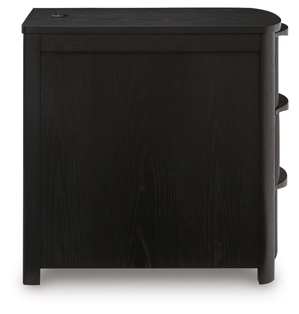 Camdill Black Chair Side End Table- Viva Furn