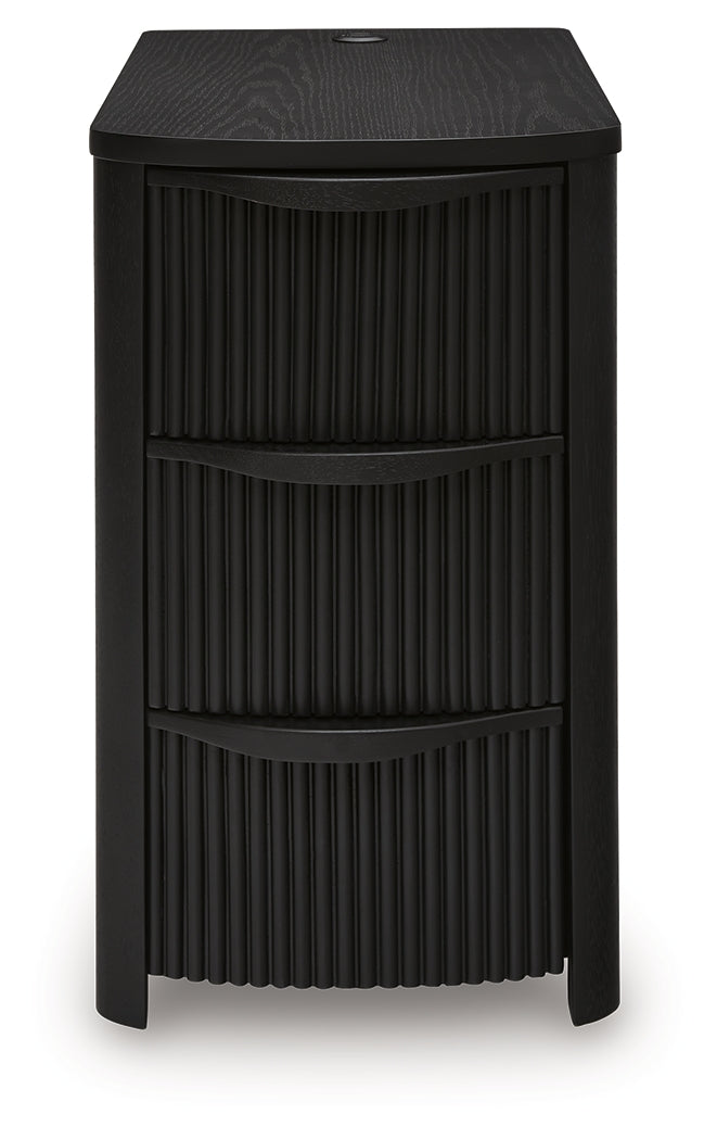 Camdill Black Chair Side End Table- Viva Furn