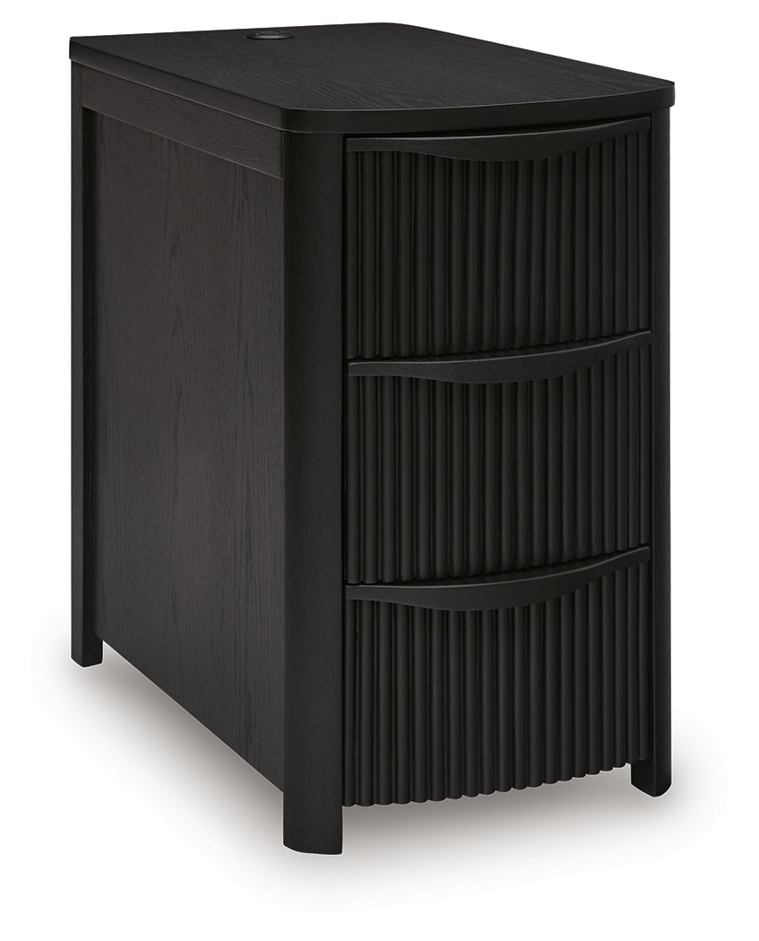 Camdill Black Chair Side End Table- Viva Furn