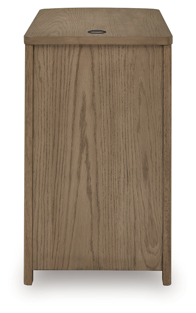 Camdill Light Brown Chair Side End Table- Viva Furn