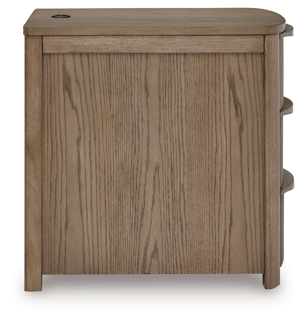 Camdill Light Brown Chair Side End Table- Viva Furn