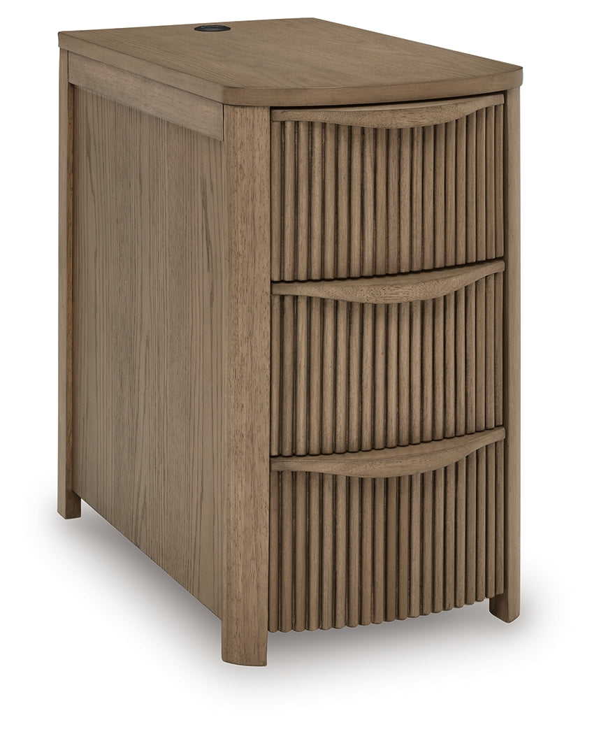Camdill Light Brown Chair Side End Table- Viva Furn
