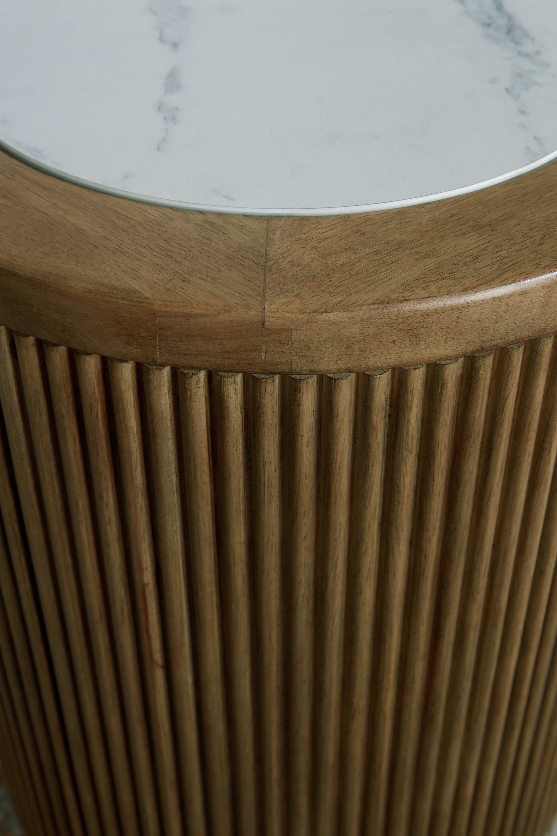Camdill Light Brown/White End Table- Viva Furn