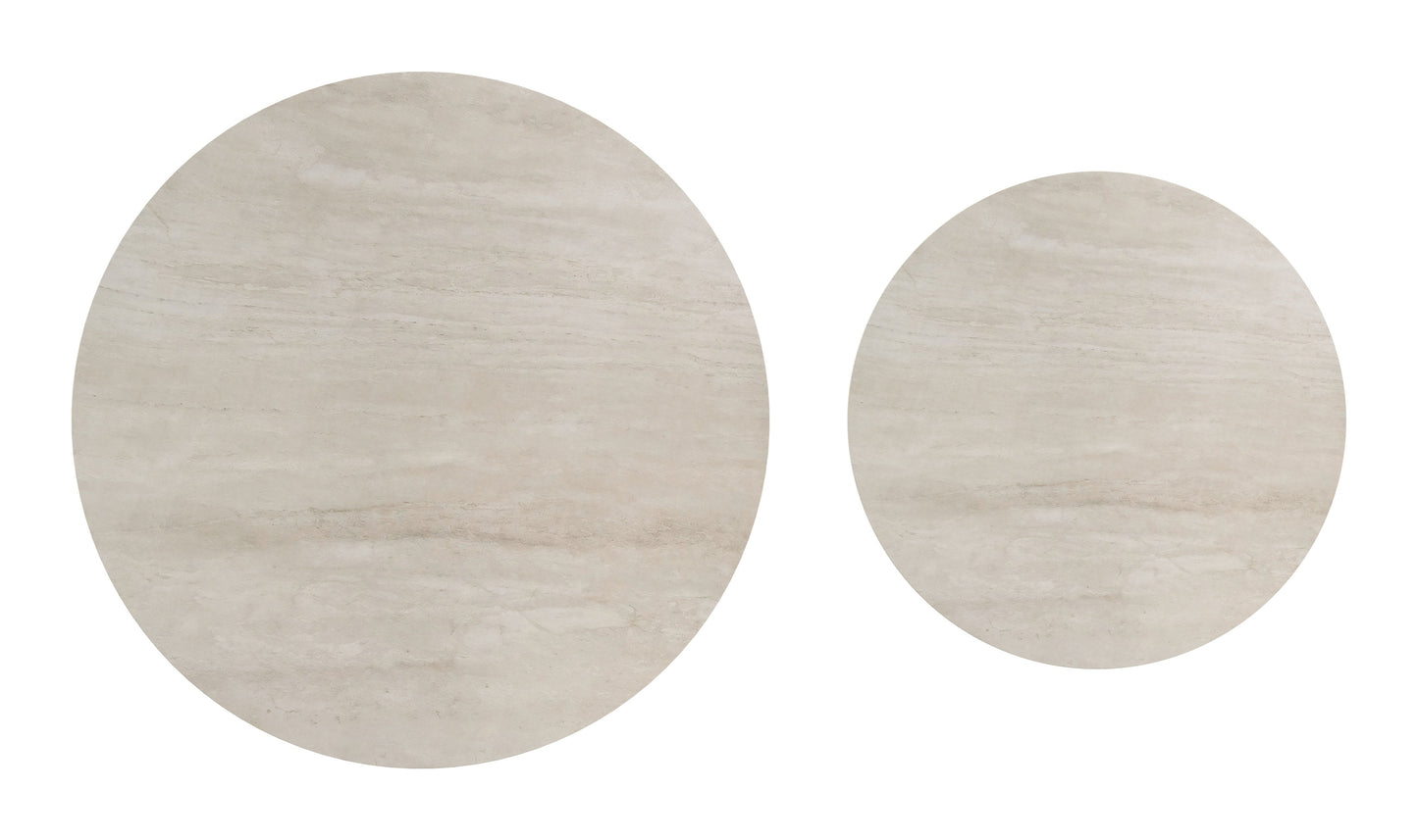 Camella Light Beige & Black Coffee Table Set (2-Piece) - Ornate Home