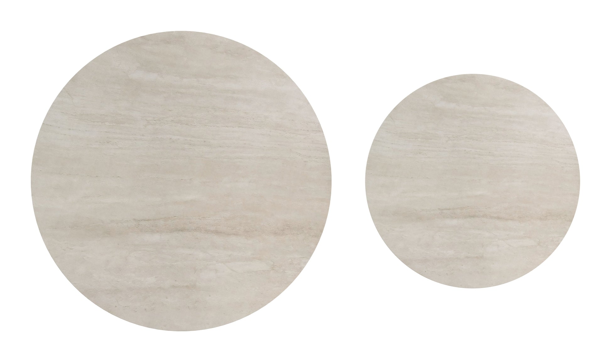Camella Light Beige & Black Coffee Table Set (2-Piece) - Ornate Home