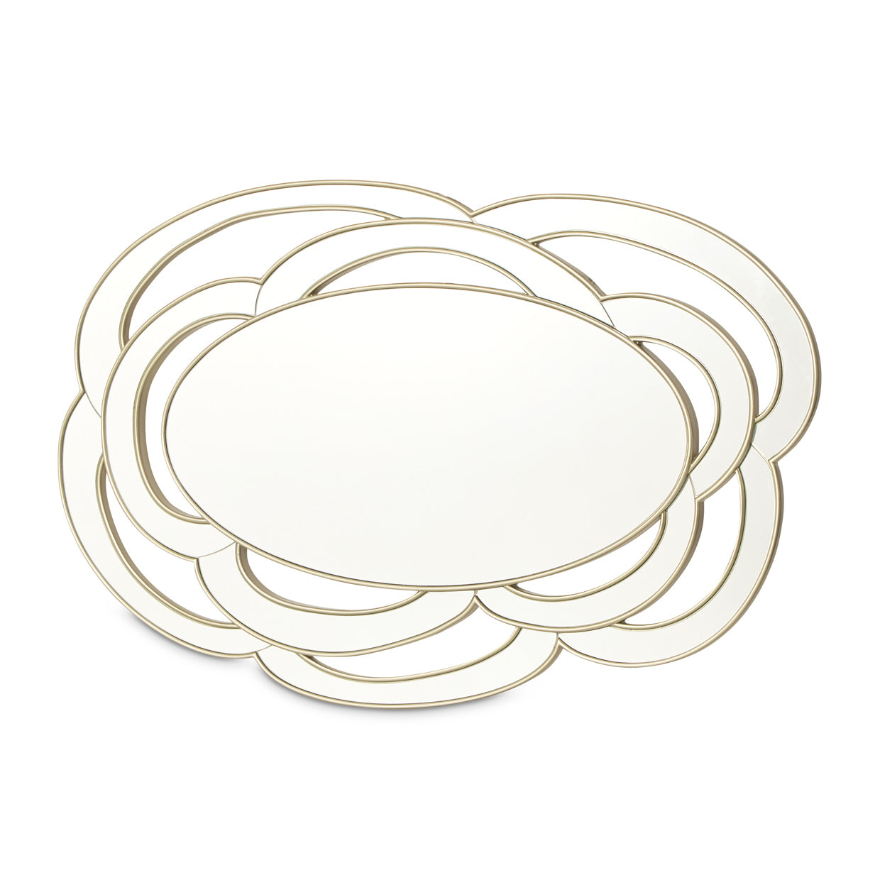 Camellia Field Antique Gold Wall Mirror - Ornate Home