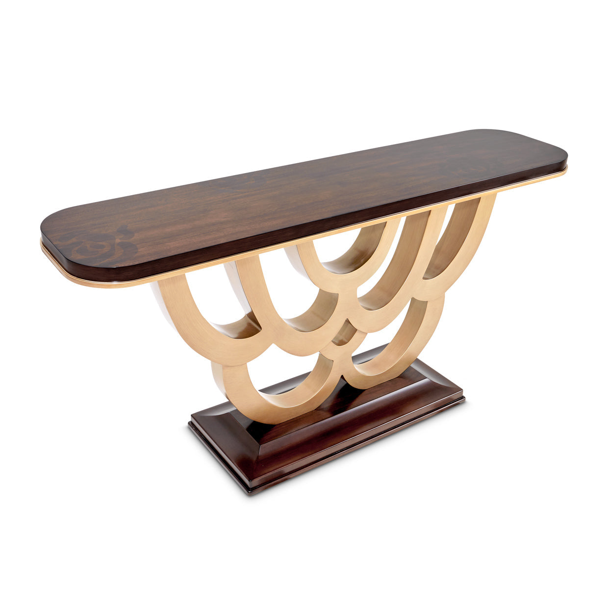 Camellia Field Warm Pecan Console Table - Ornate Home