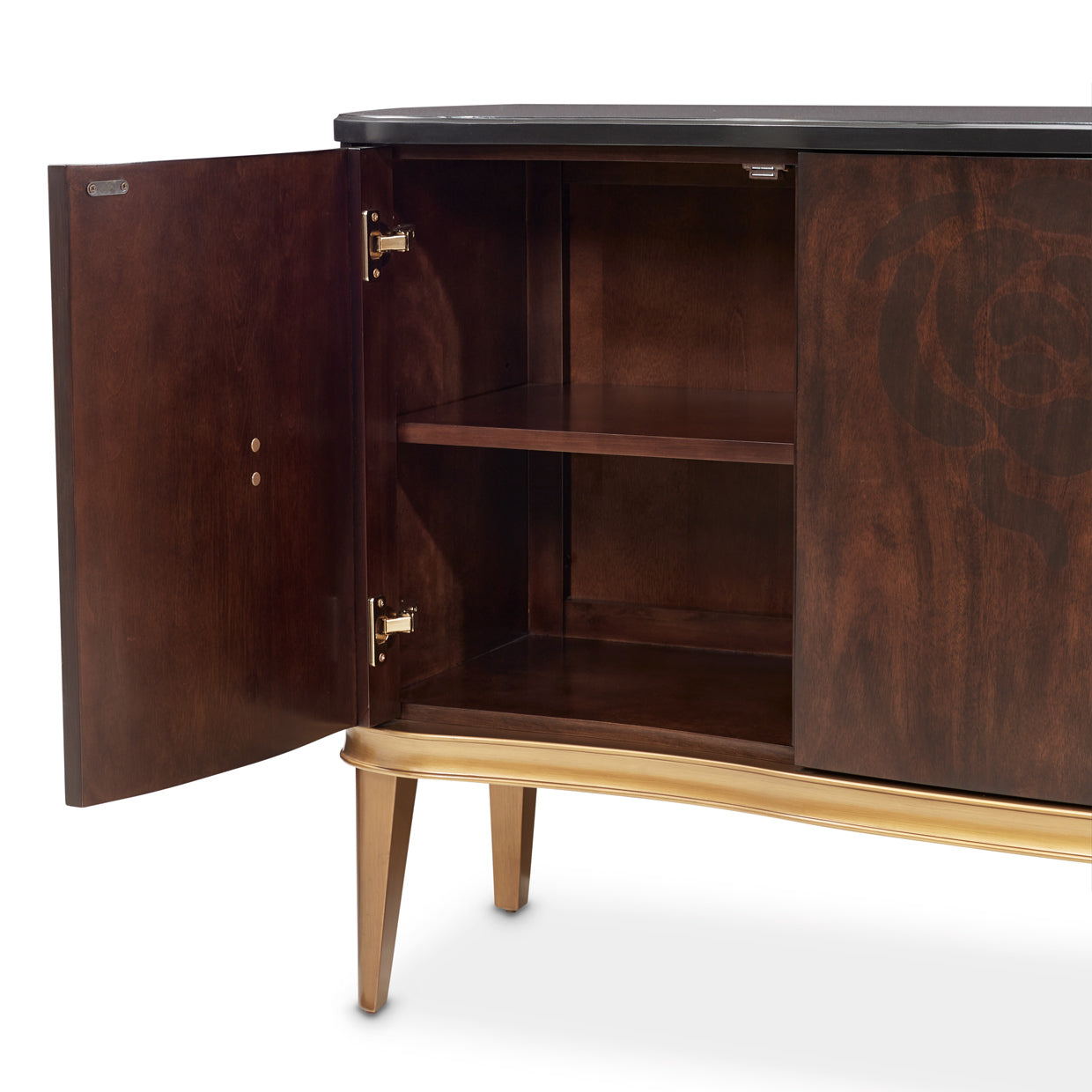 Camellia Field Warm Pecan Sideboard - Ornate Home