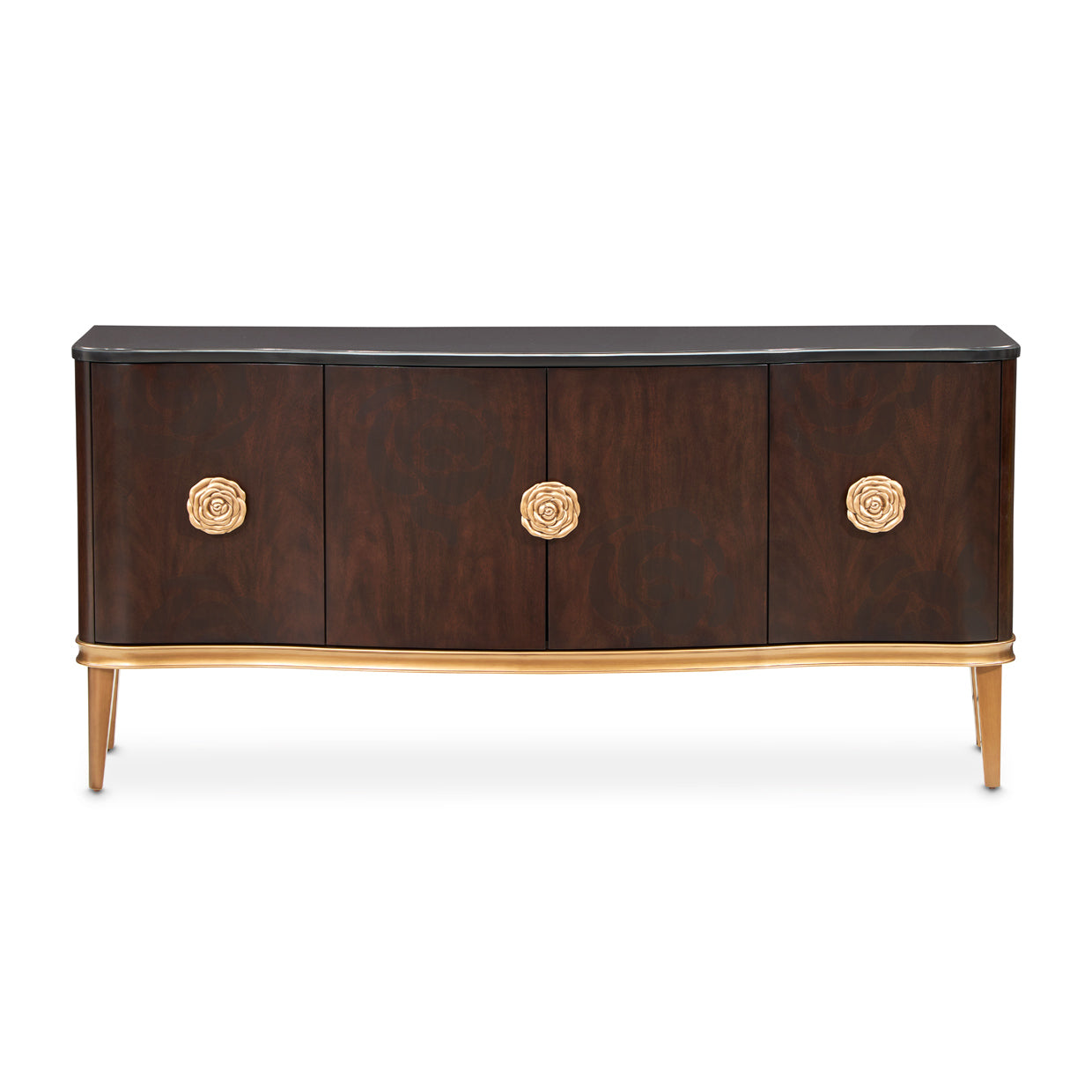 Camellia Field Warm Pecan Sideboard - Ornate Home