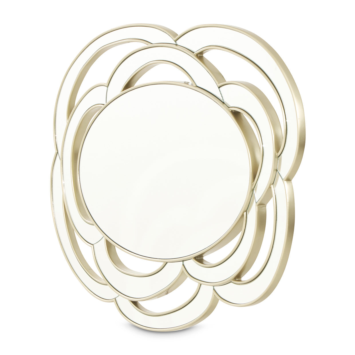 Camellia Field Warm Pecan Sideboard with Mirror - Ornate Home