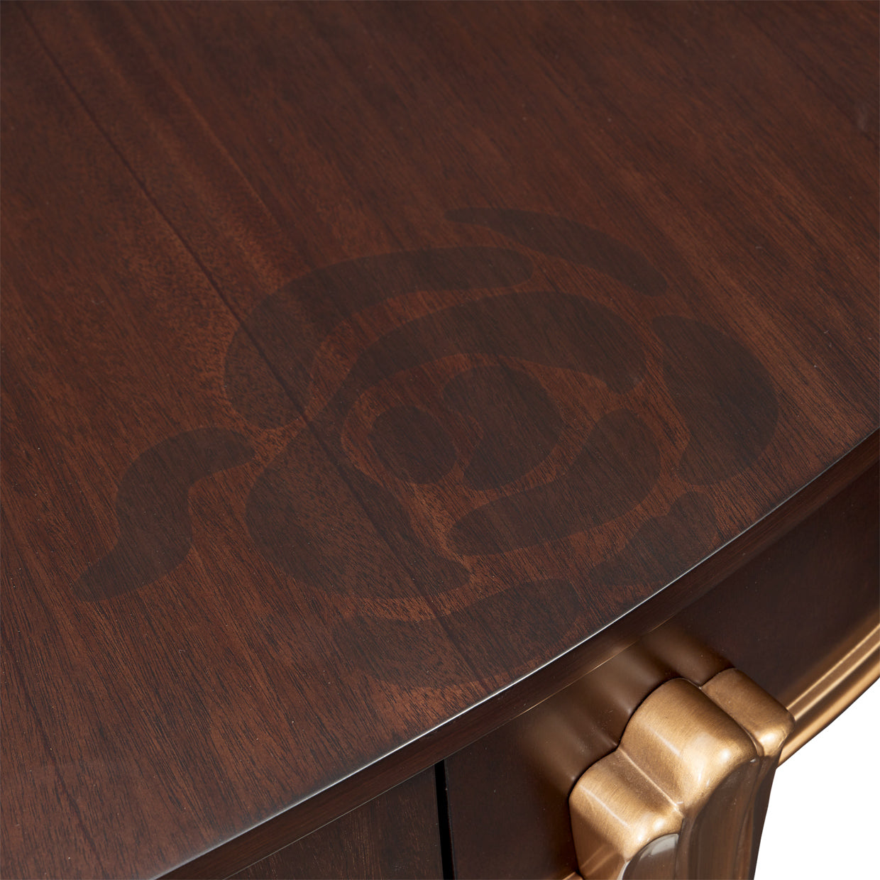 Camellia Field Warm Pecan Vanity Desk - Ornate Home