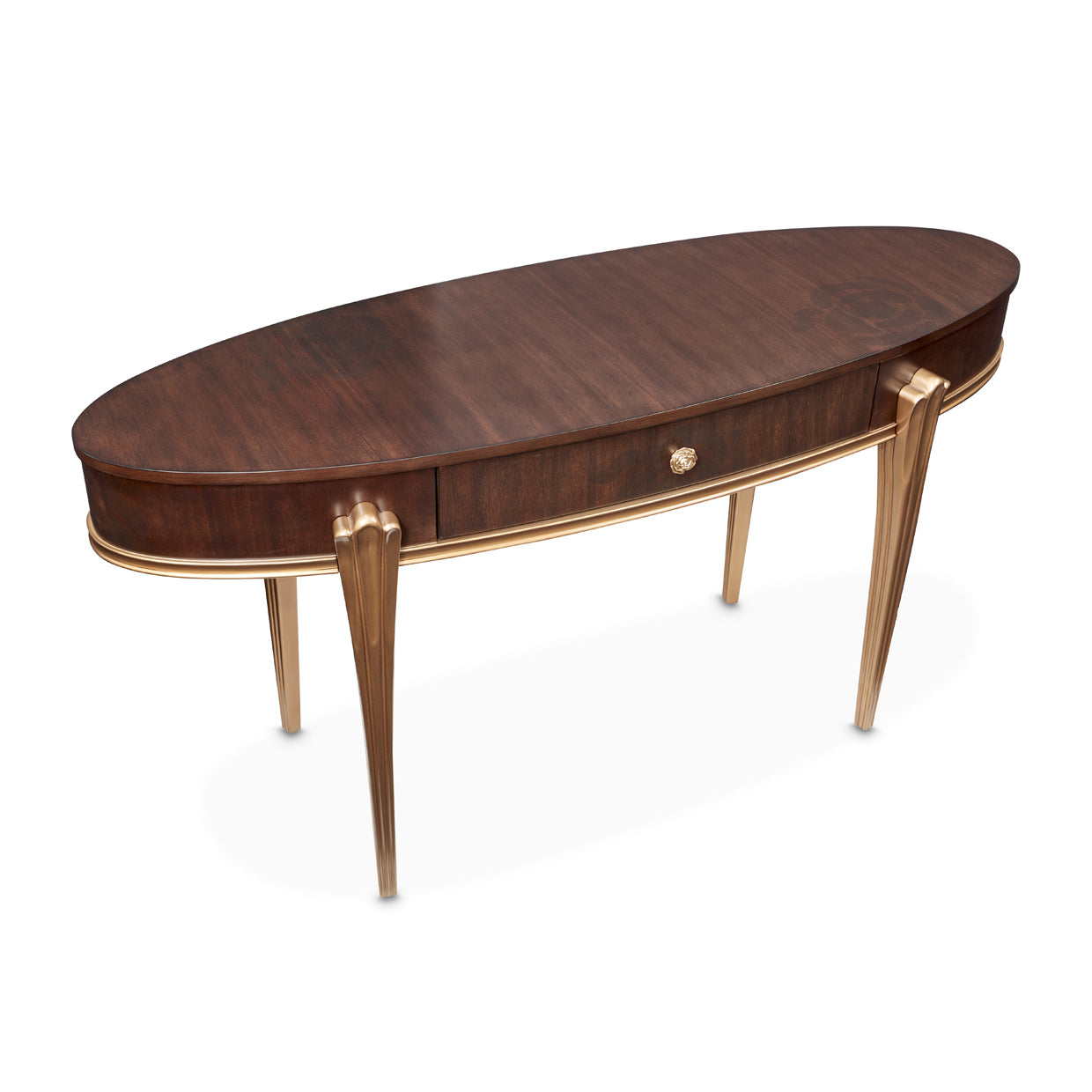 Camellia Field Warm Pecan Vanity with Mirror - Ornate Home