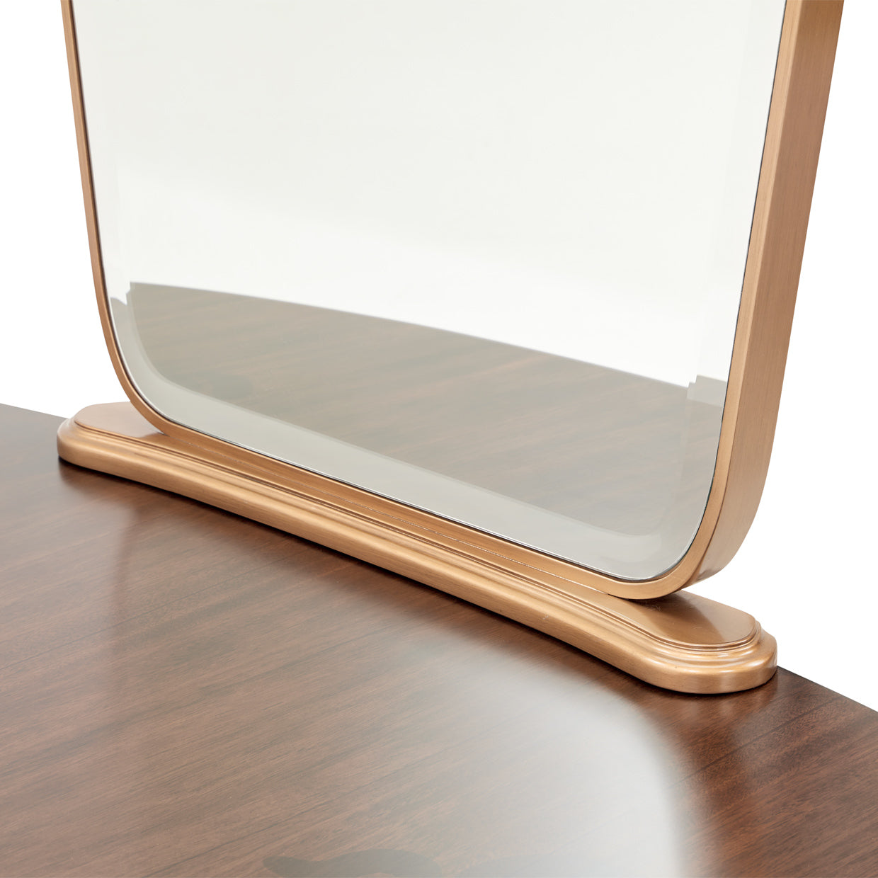 Camellia Field Warm Pecan Vanity with Mirror - Ornate Home
