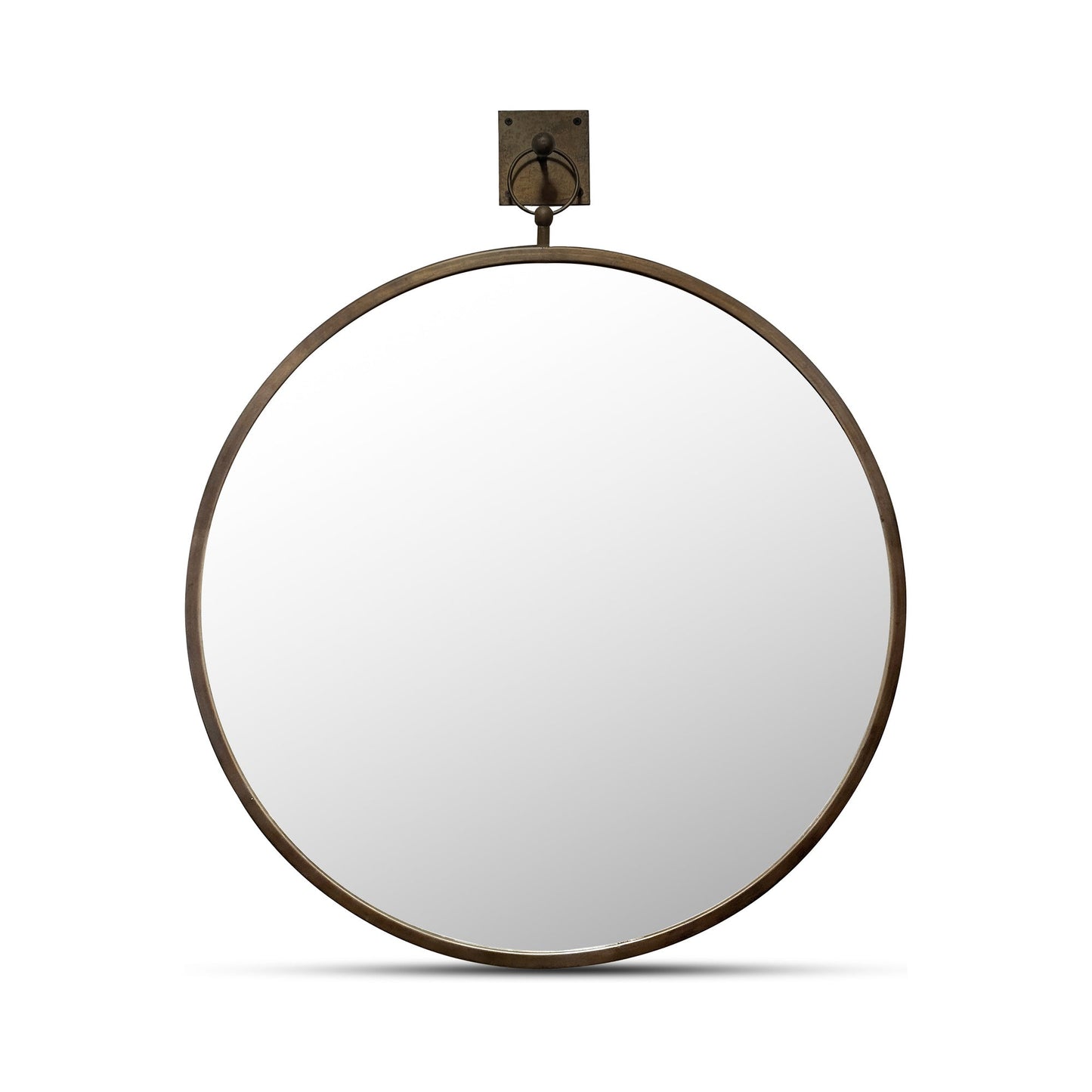 Cameo Aged Brass Mirror - Ornate Home