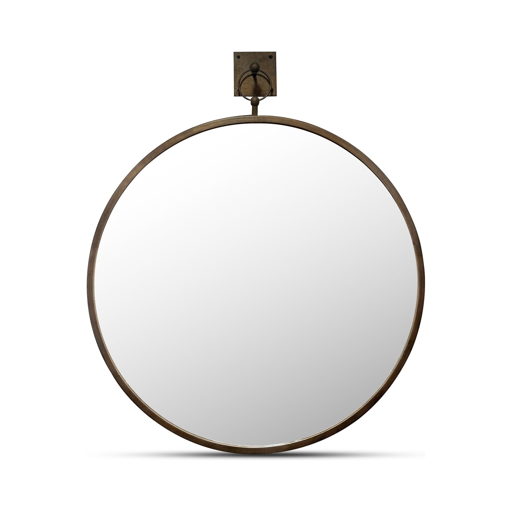 Cameo Aged Brass Mirror - Ornate Home