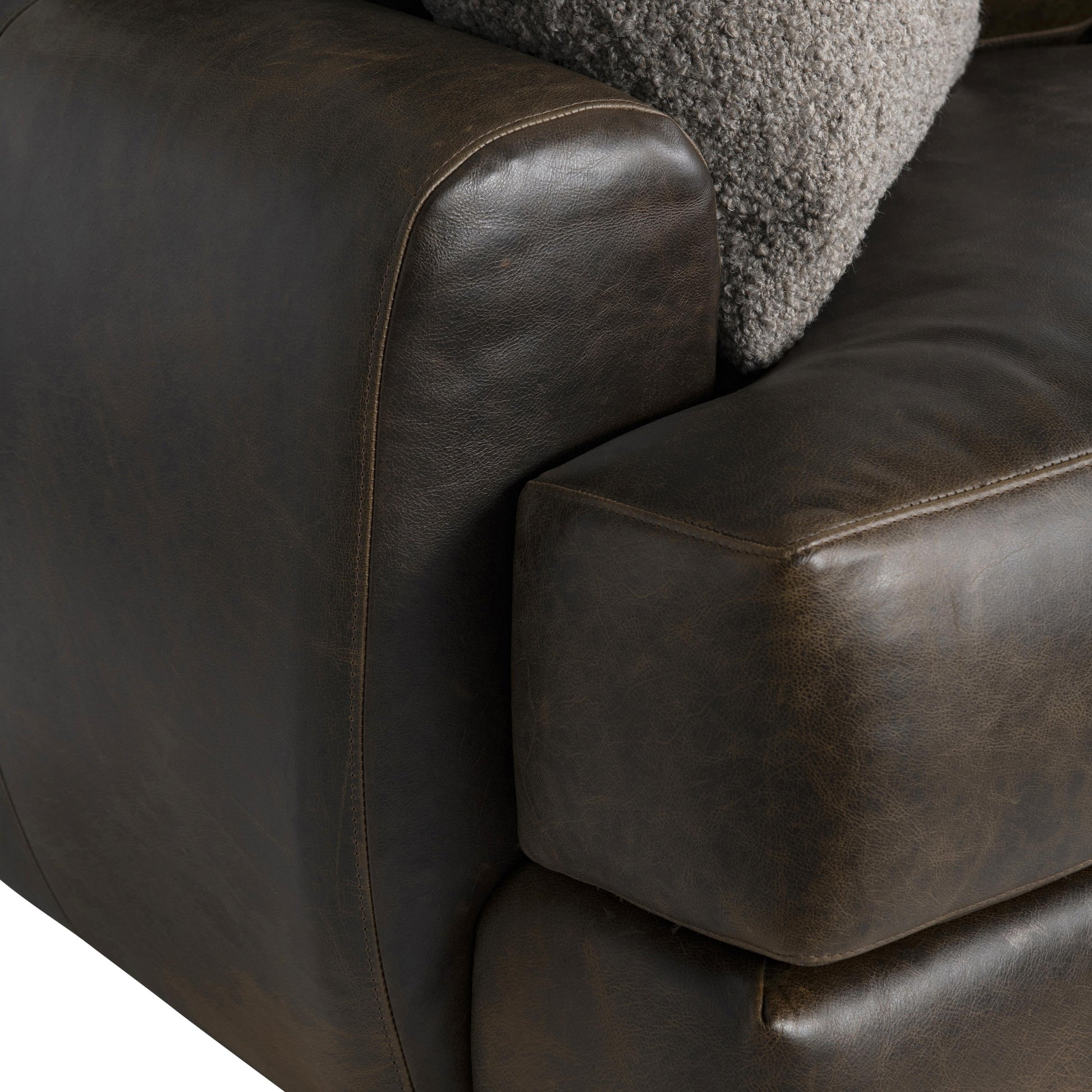 Cameron Brown Leather Swivel Chair - Ornate Home