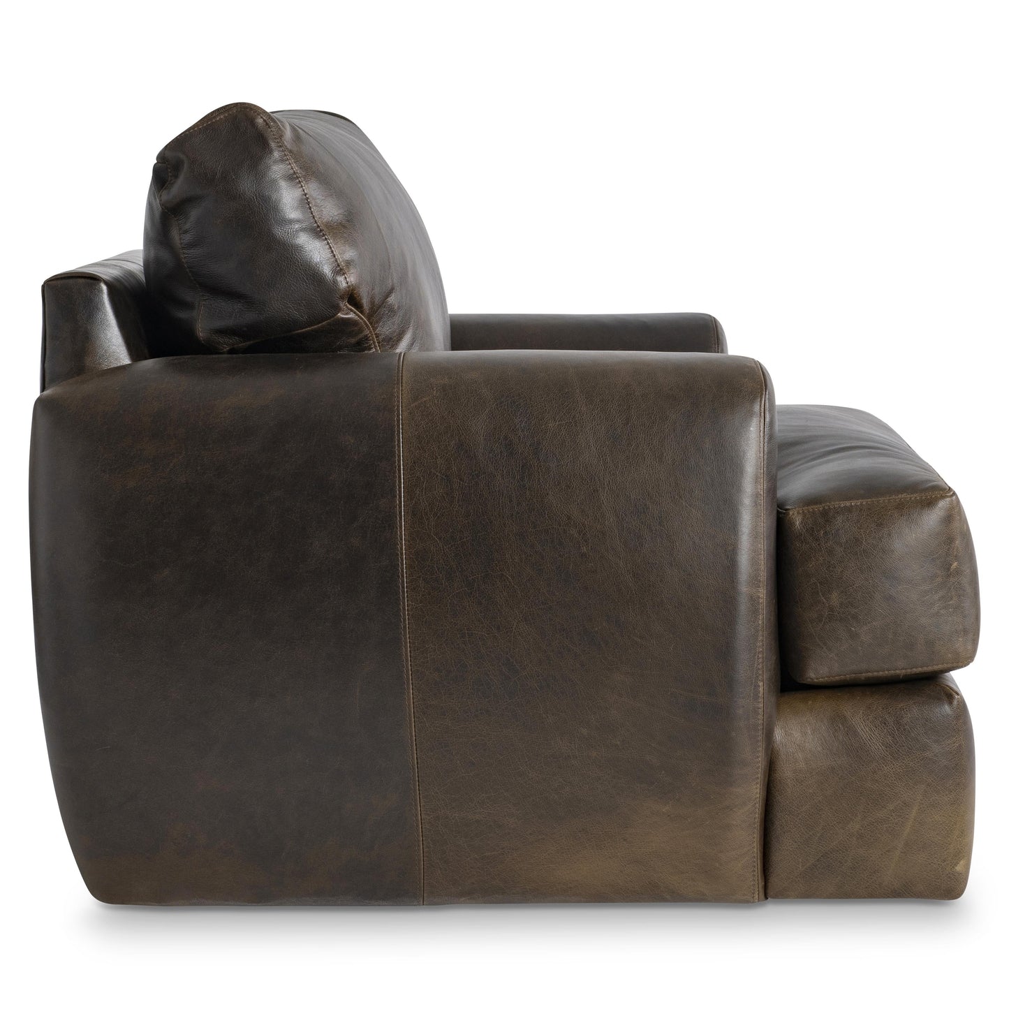 Cameron Brown Leather Swivel Chair - Ornate Home