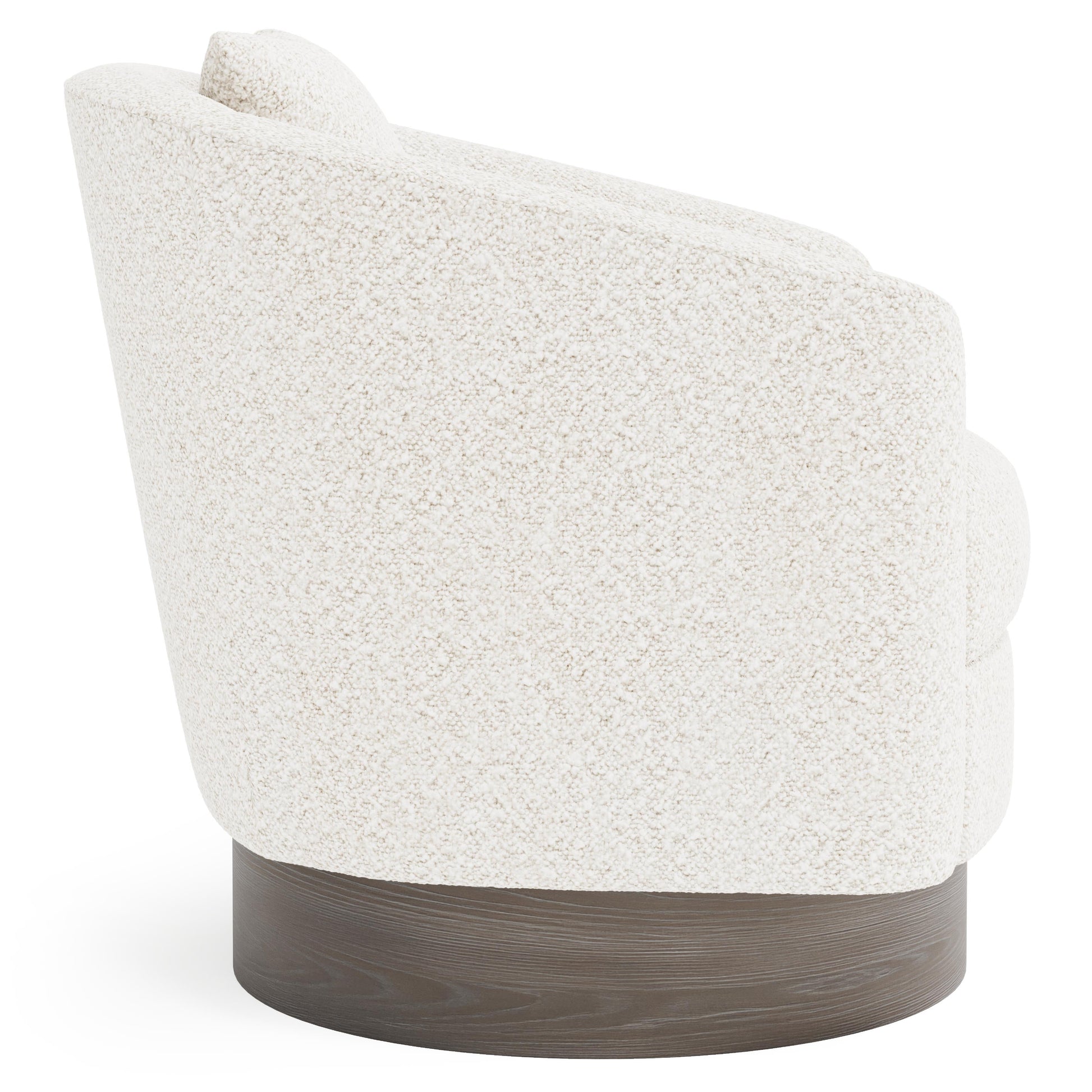 Camino White/Cream/Portobello Fabric Swivel Chair - Ornate Home