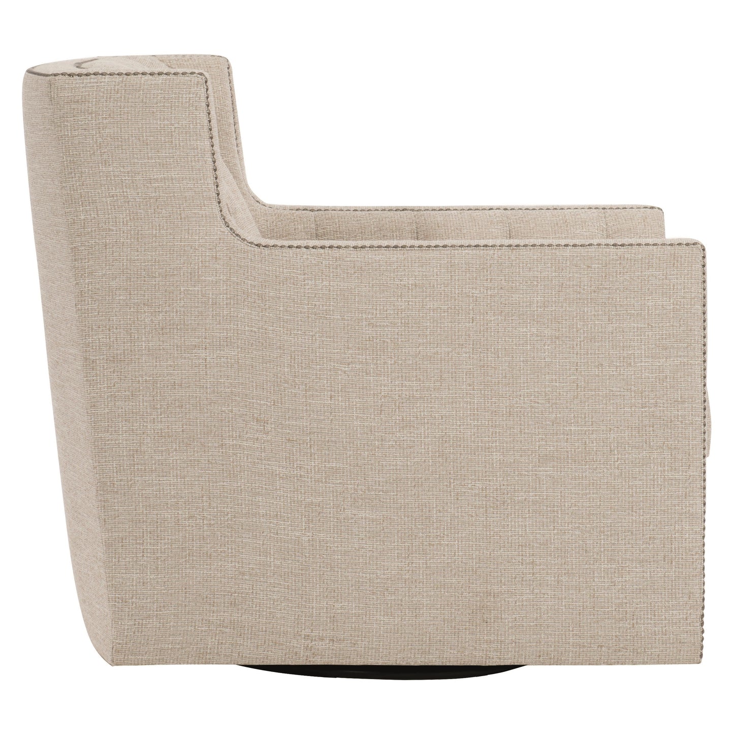Candace White/Cream Fabric Swivel Chair - Ornate Home