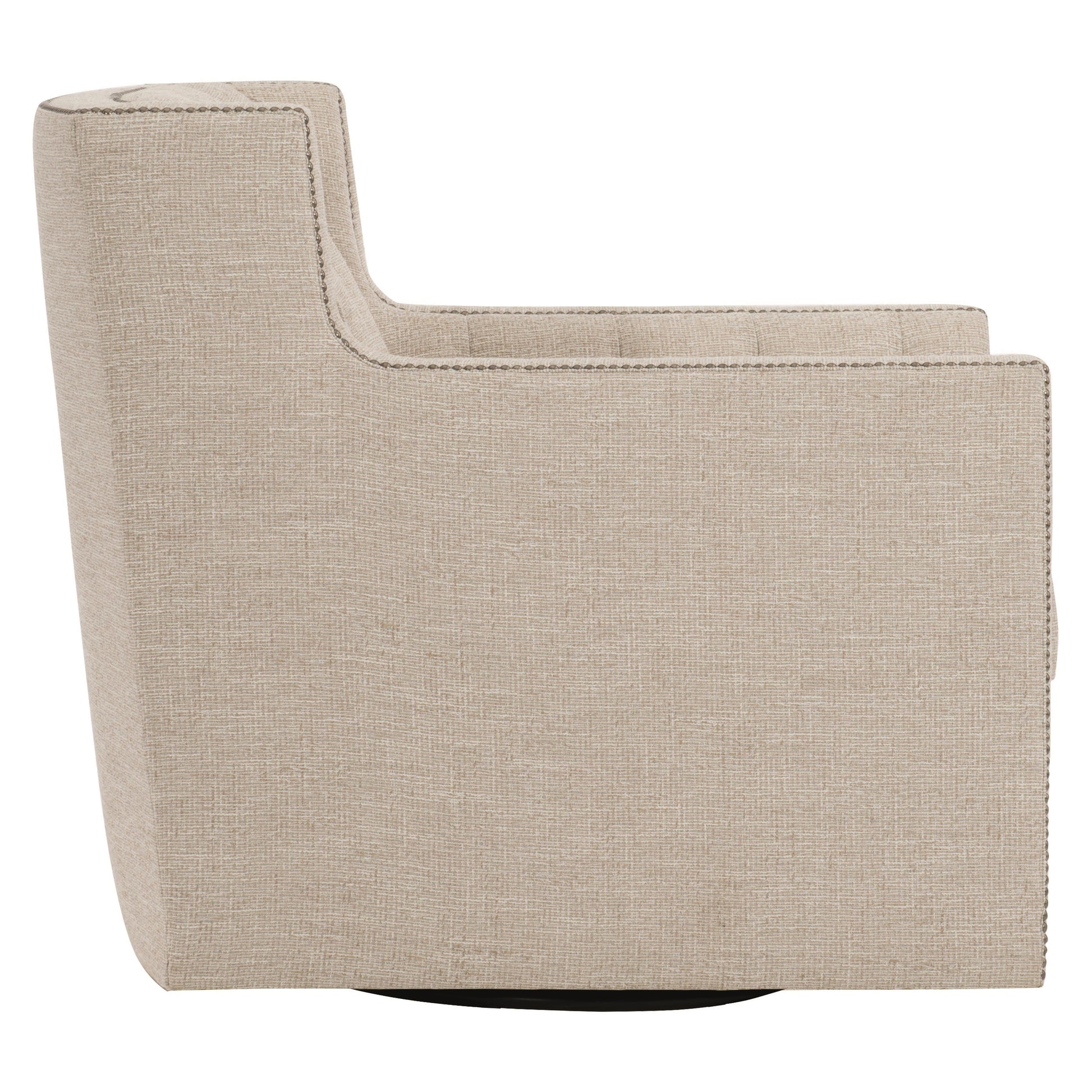 Candace White/Cream Fabric Swivel Chair - Ornate Home