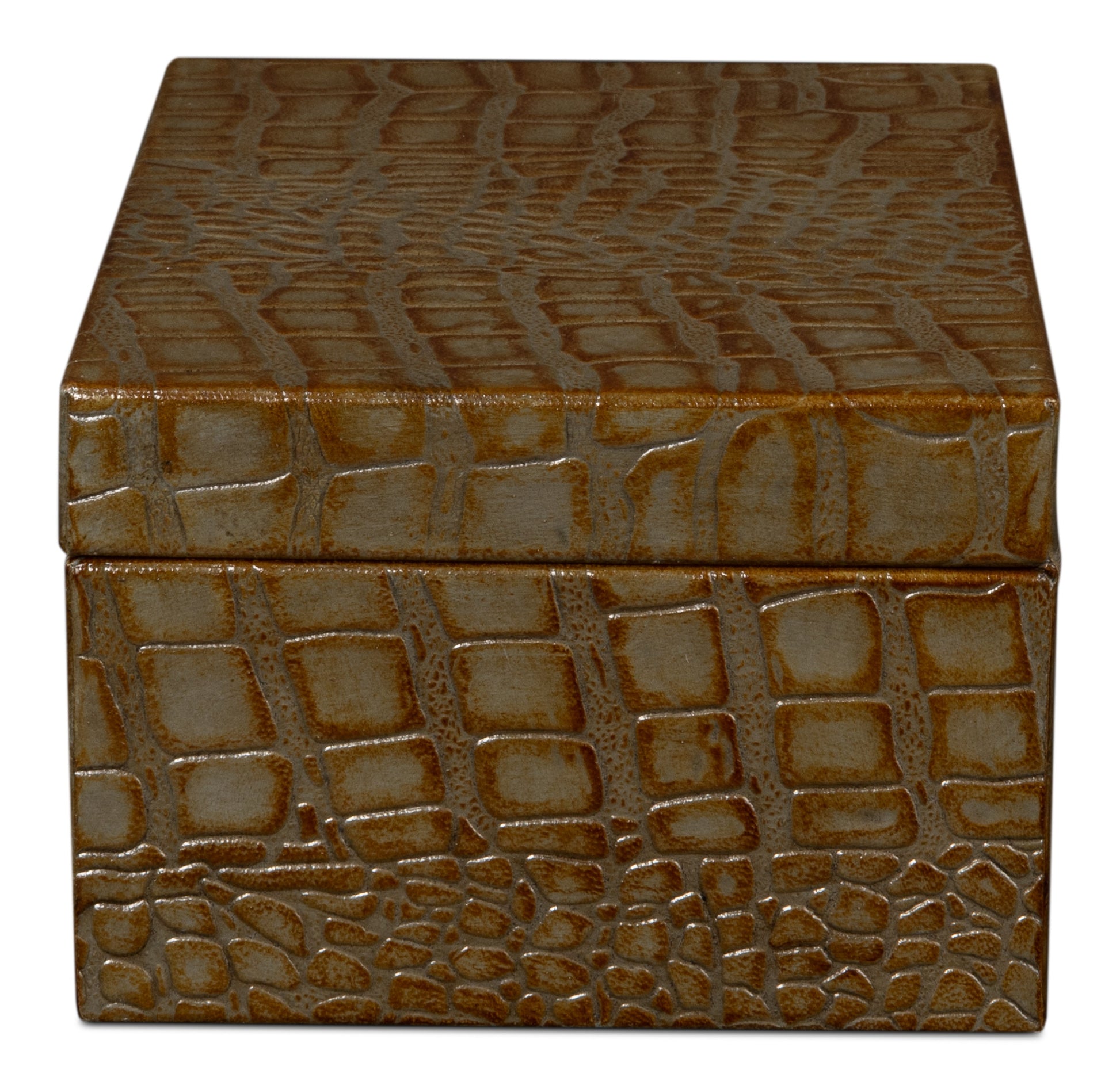 Candece Green Leather Box (Set of 2) - Ornate Home