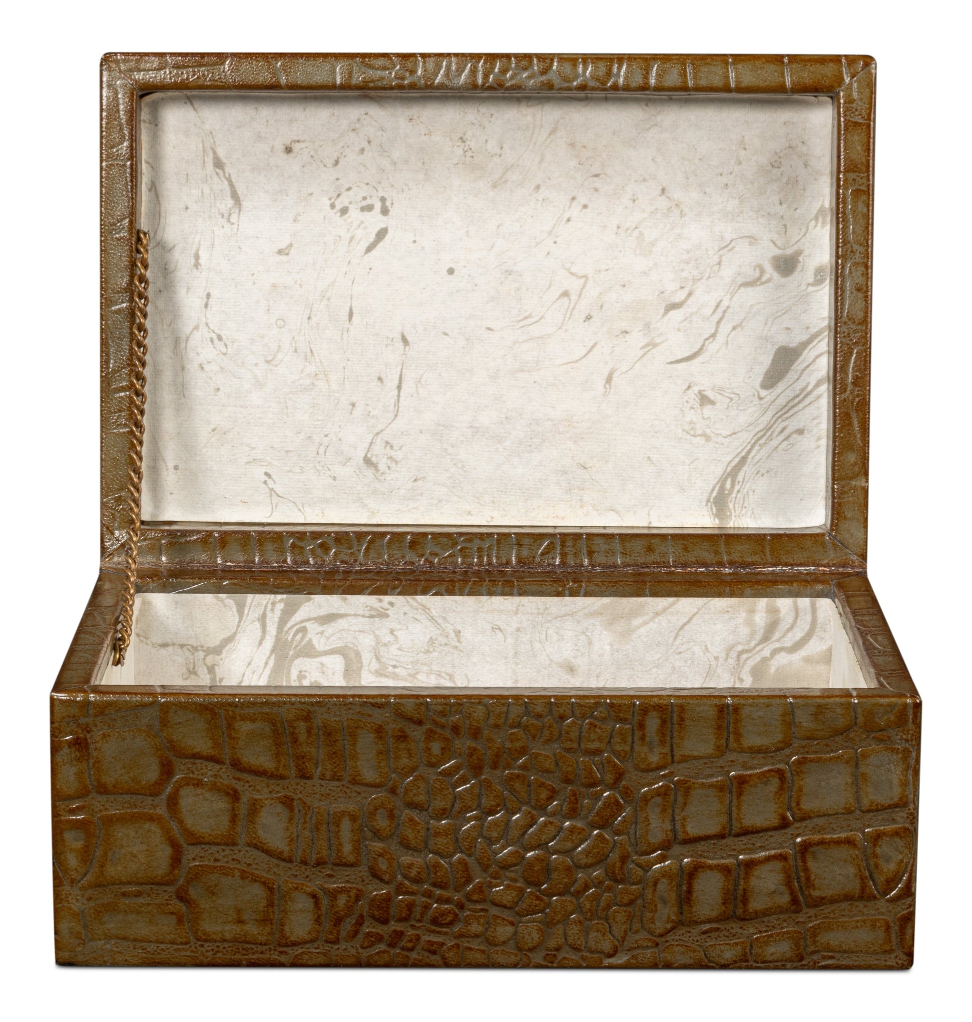 Candece Green Leather Box (Set of 2) - Ornate Home