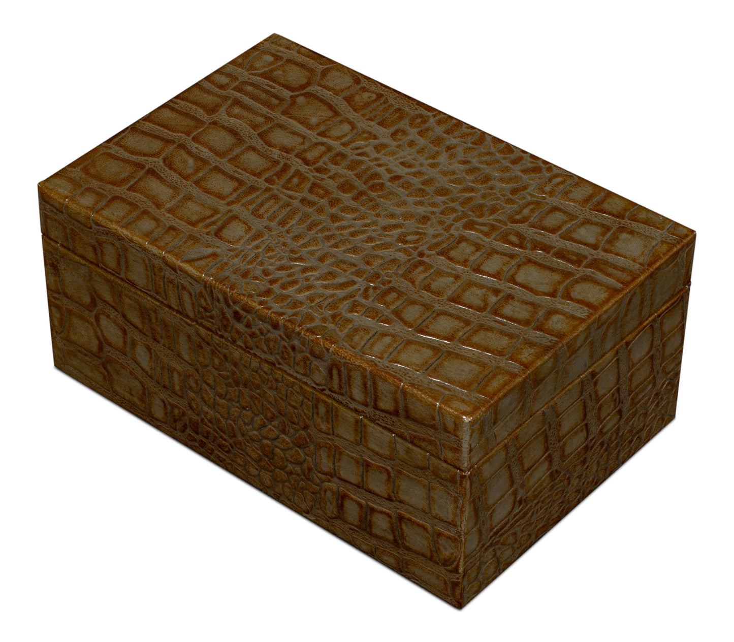 Candece Green Leather Box (Set of 2) - Ornate Home