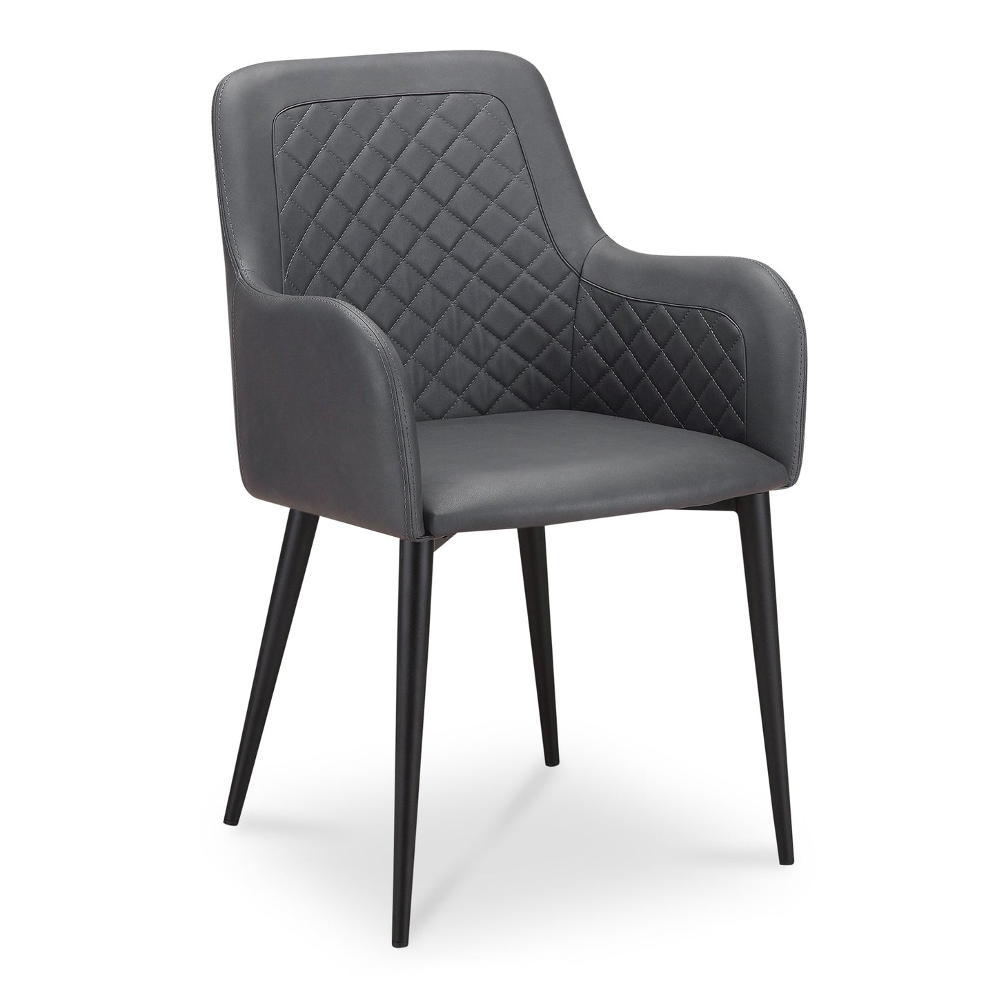 Cantata Slate Vegan Leather Dining Chair (Set of 2) - Ornate Home