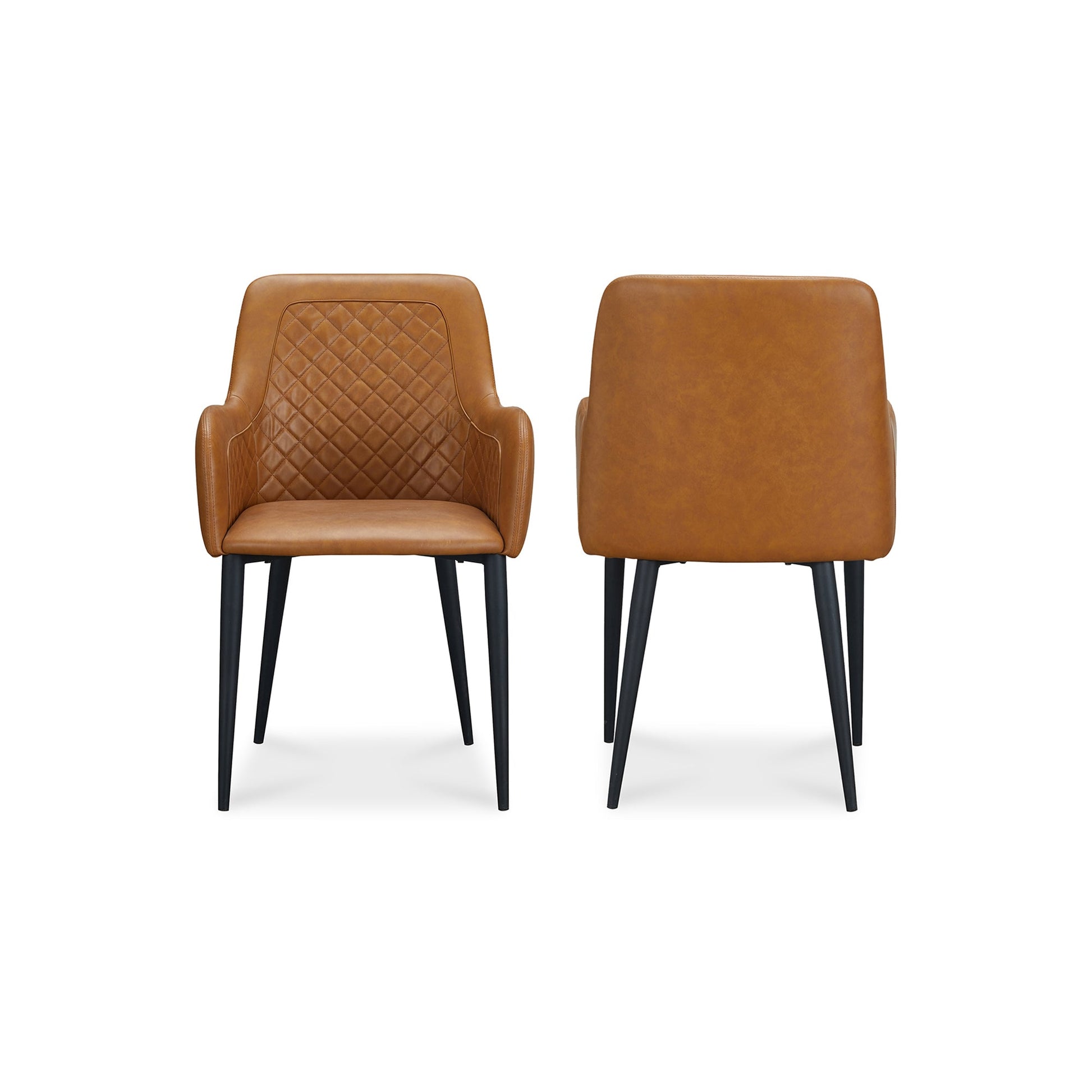 Cantata Tawny Vegan Leather  Dining Chair (Set of 2) - Ornate Home
