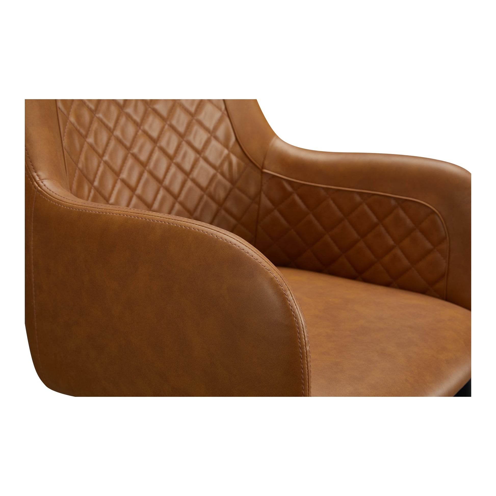 Cantata Tawny Vegan Leather  Dining Chair (Set of 2) - Ornate Home