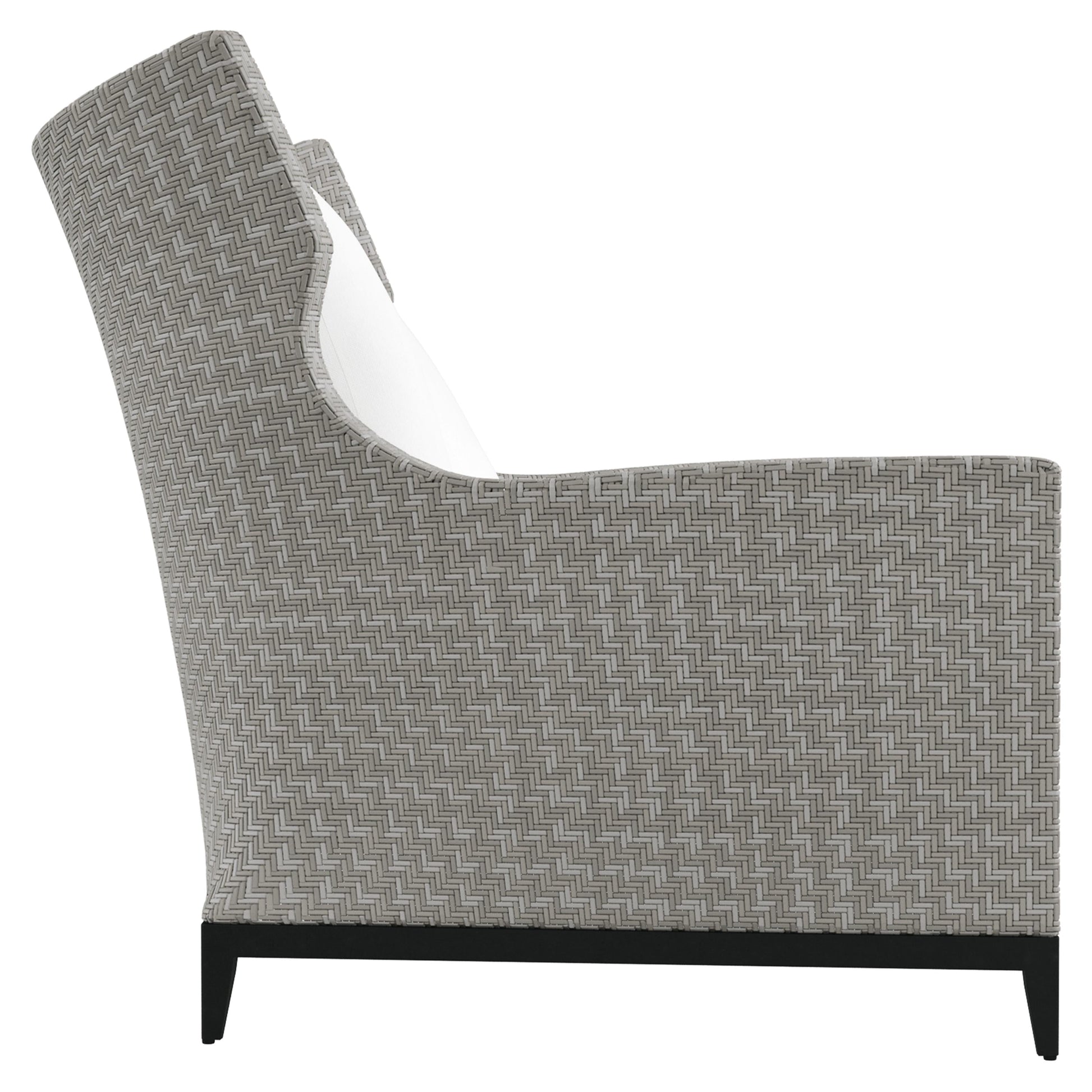 Captiva Pewter Grey/White/Cream Outdoor Chair 1/2 - Ornate Home