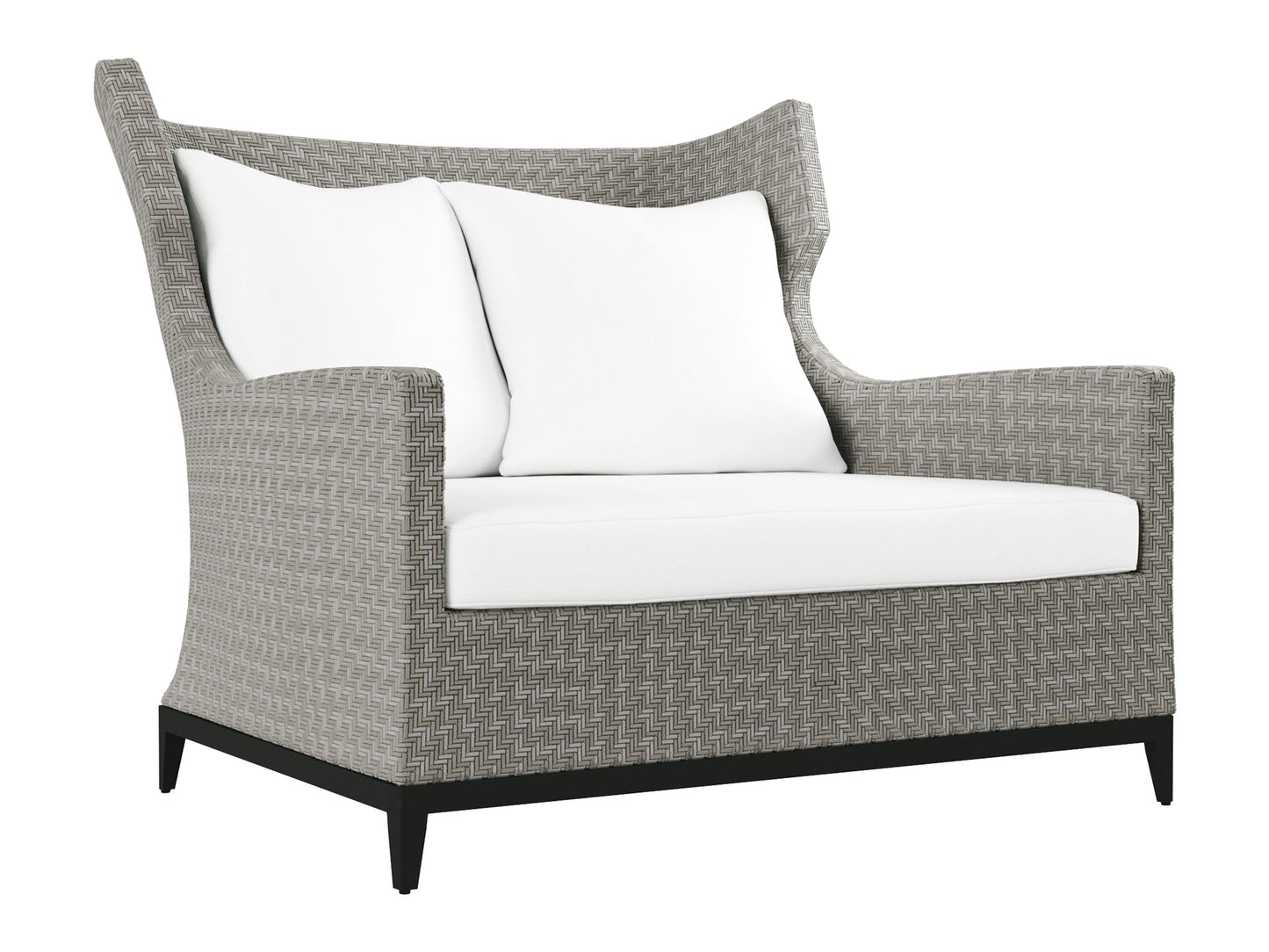 Captiva Pewter Grey/White/Cream Outdoor Chair 1/2 - Ornate Home