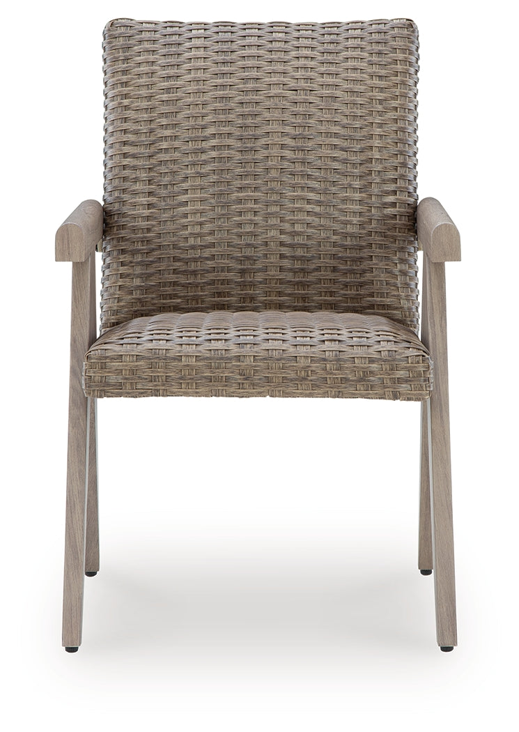 Carisbo Beige-Outdoor Arm Chair (Set of 2)- Viva Furn