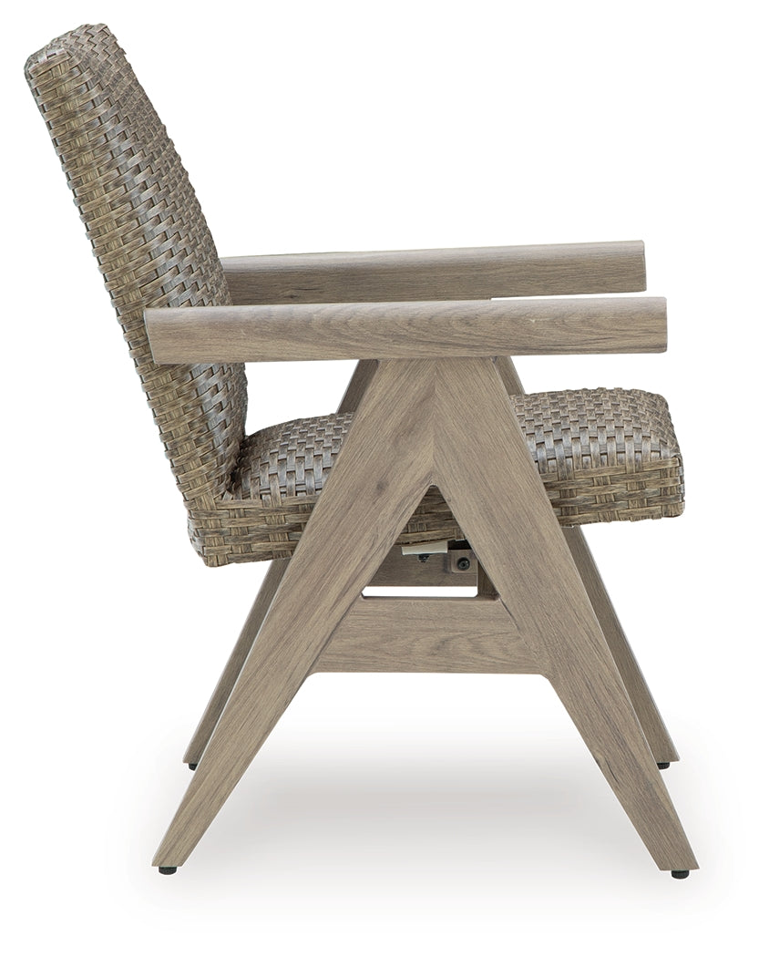 Carisbo Beige-Outdoor Rocking Arm Chair (Set of 2)- Viva Furn
