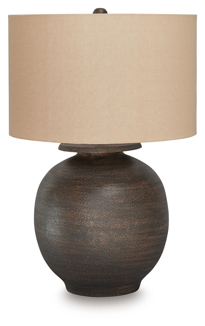 Carlenbury Antique Brown Table Lamp- Viva Furn