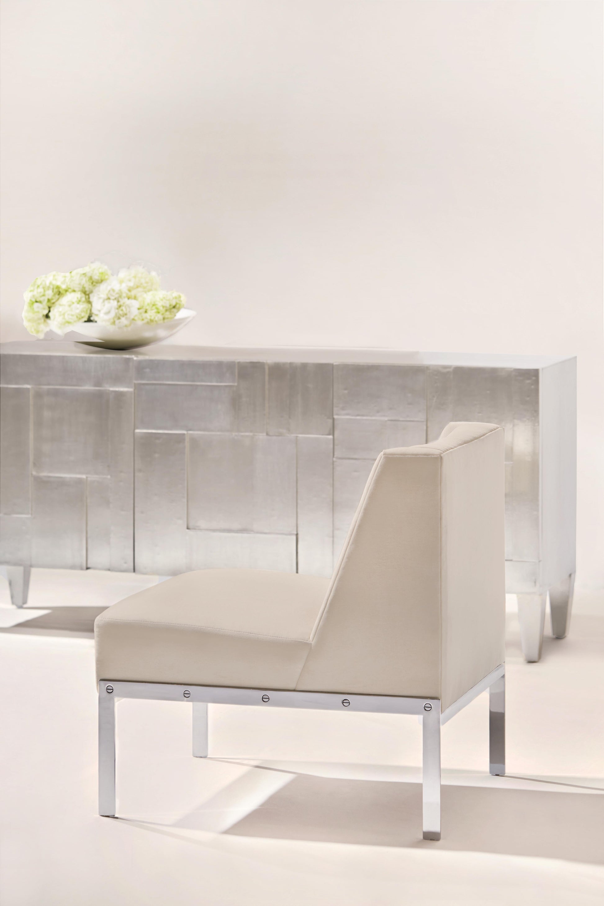 Carleton German Silver Entertainment Credenza - Ornate Home