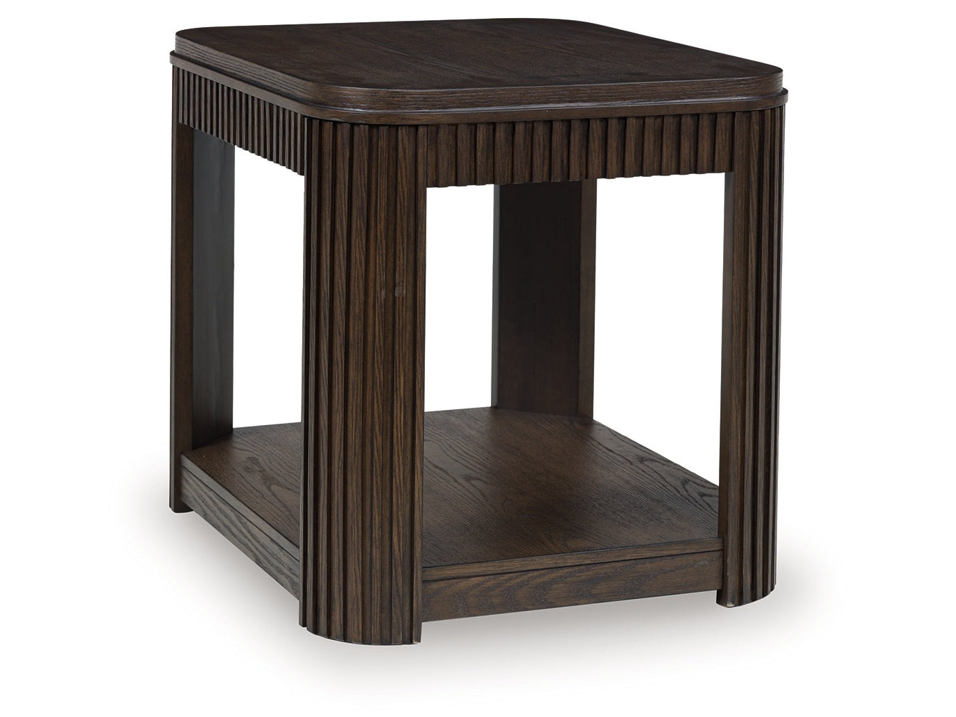 Carlibrie Warm Brown Rectangular End Table- Viva Furn