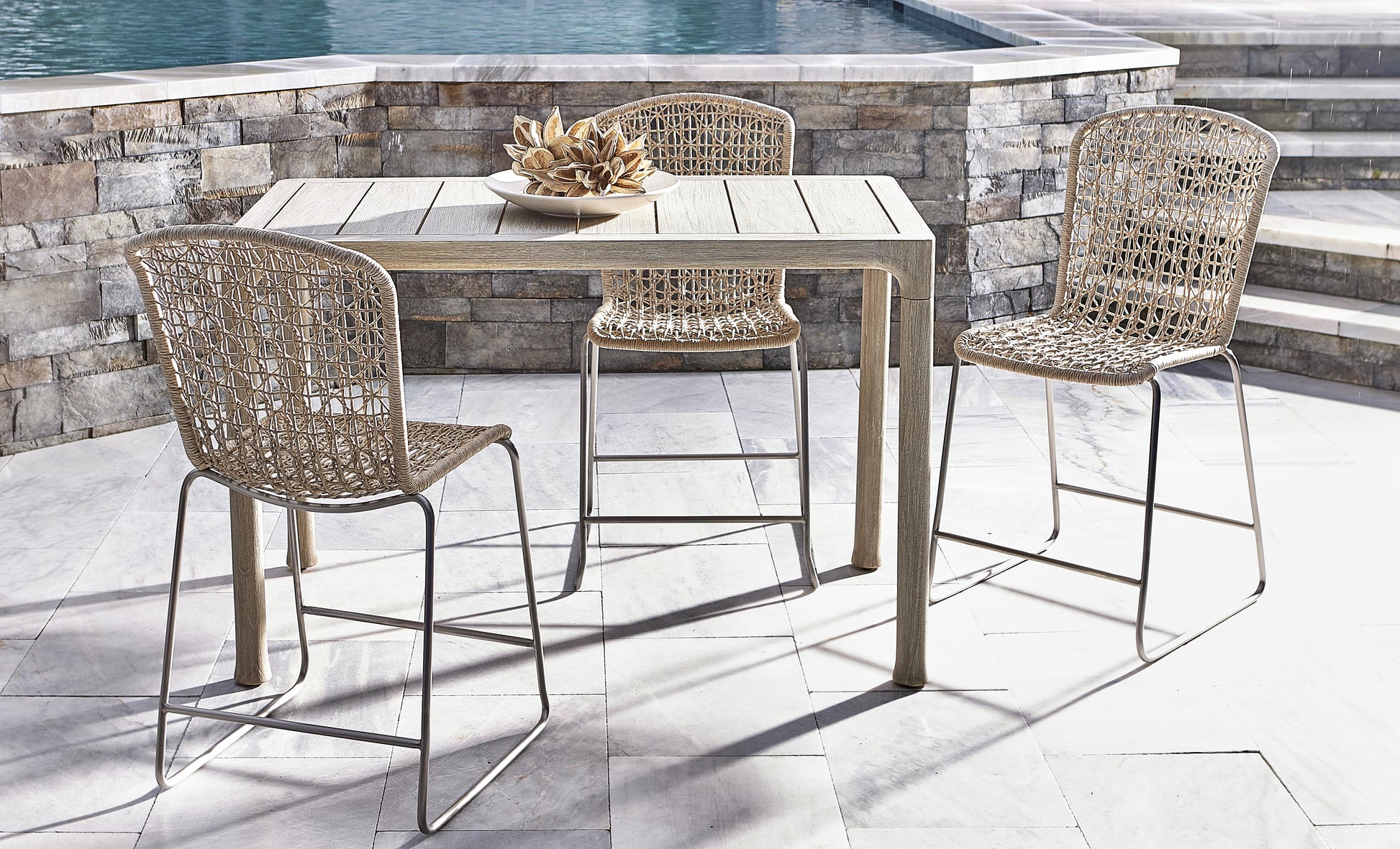 Carmel Hazelnut Outdoor Counter Stool - Ornate Home