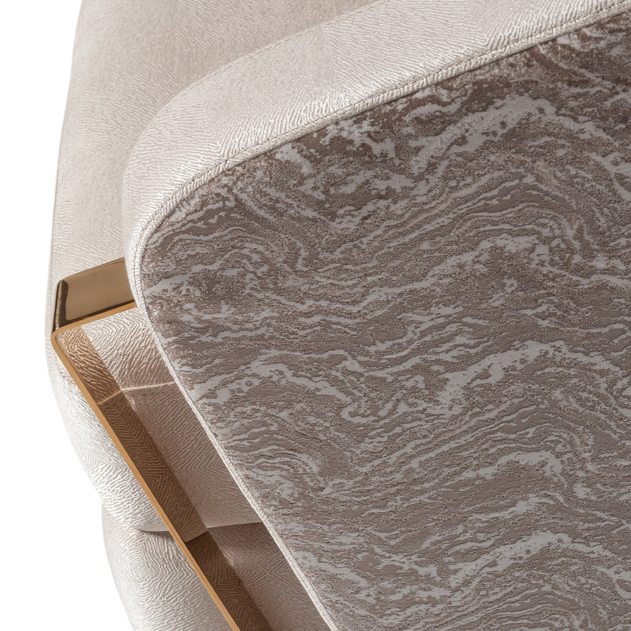 Carmela Gold/Almond Accent Chair - Ornate Home