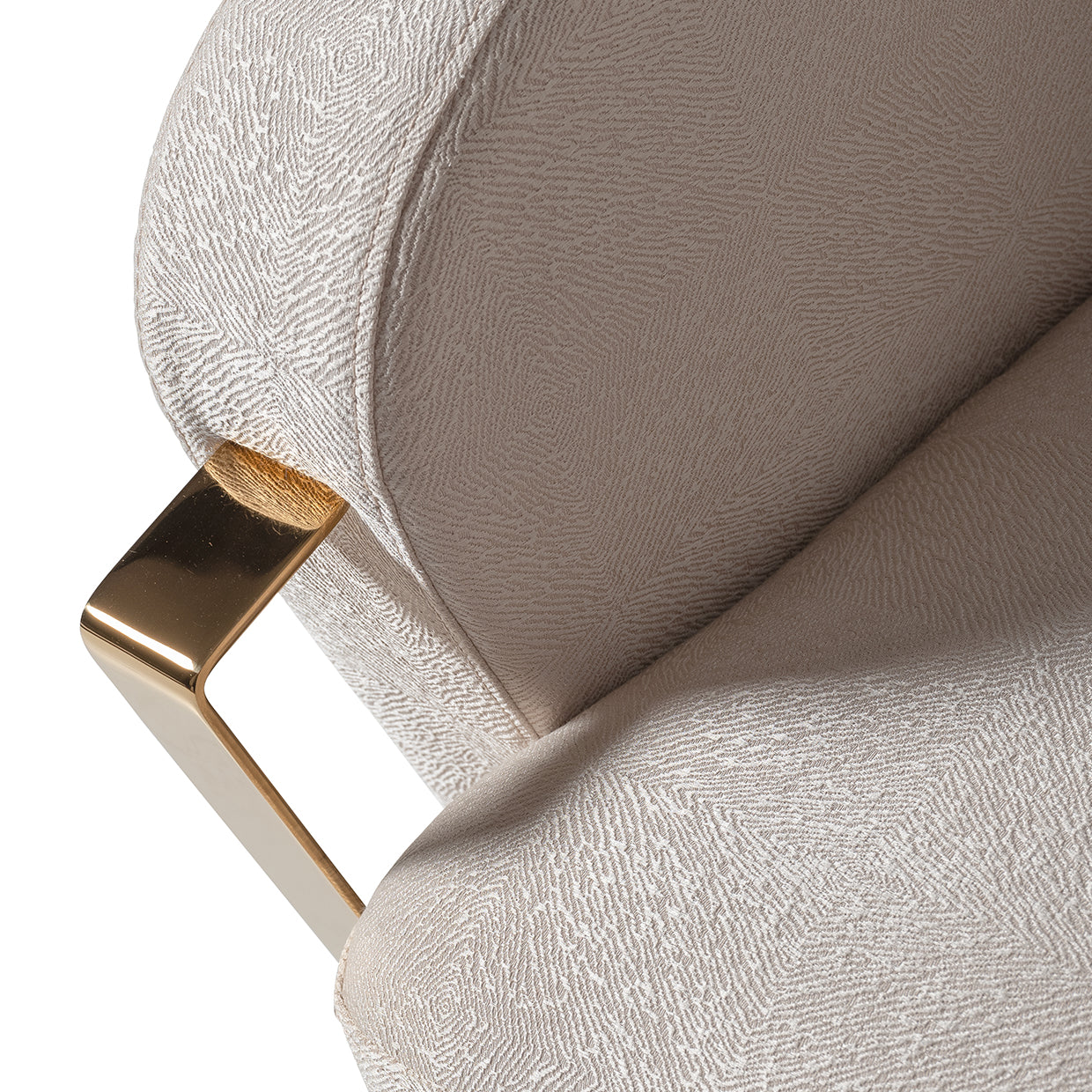 Carmela Gold/Almond Accent Chair - Ornate Home