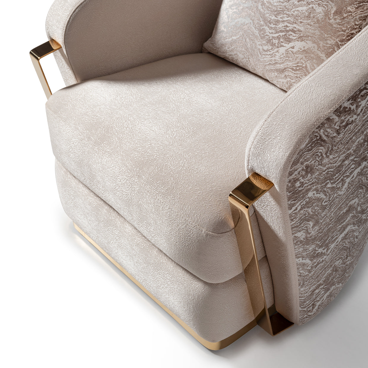 Carmela Gold/Almond Accent Chair - Ornate Home
