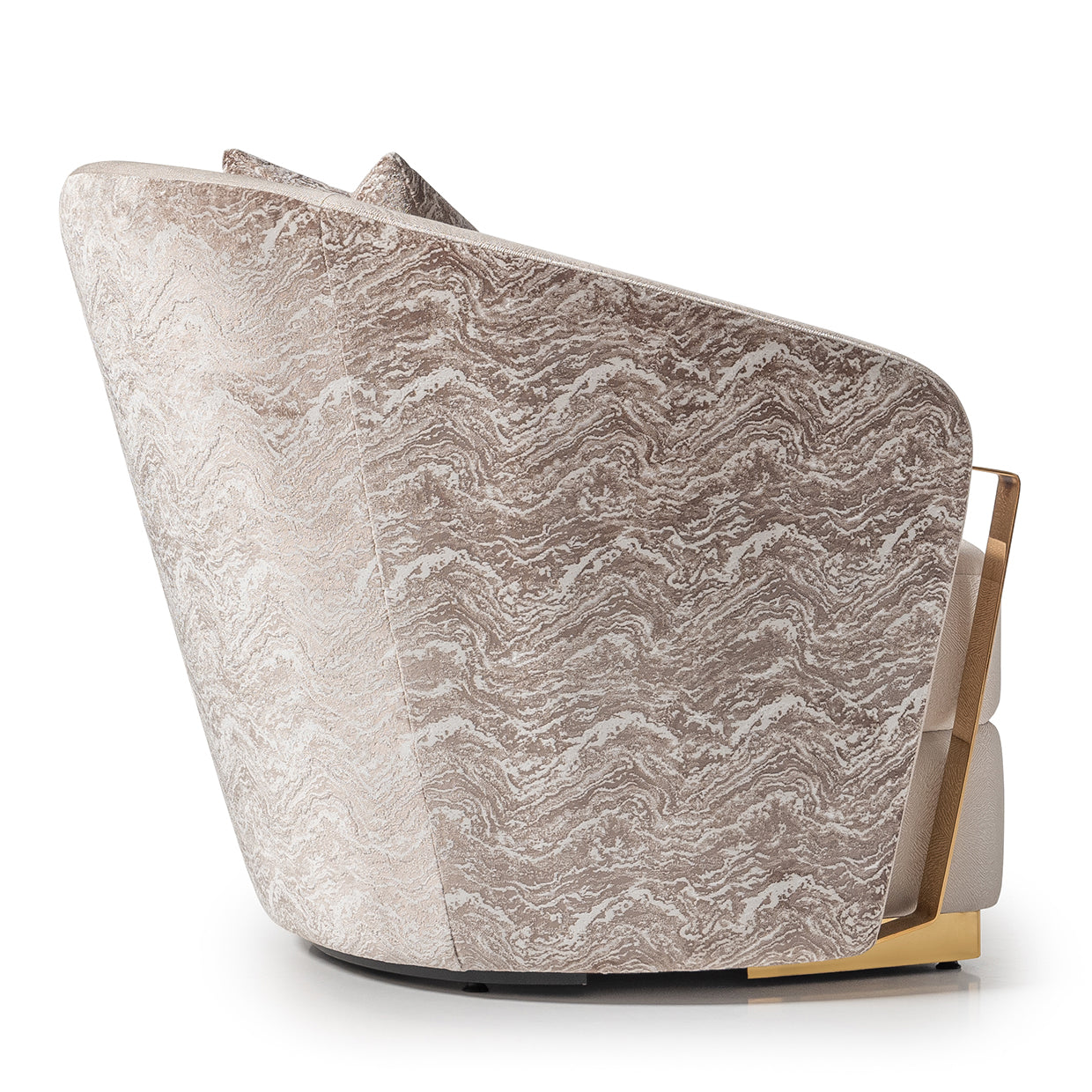 Carmela Gold/Almond Accent Chair - Ornate Home