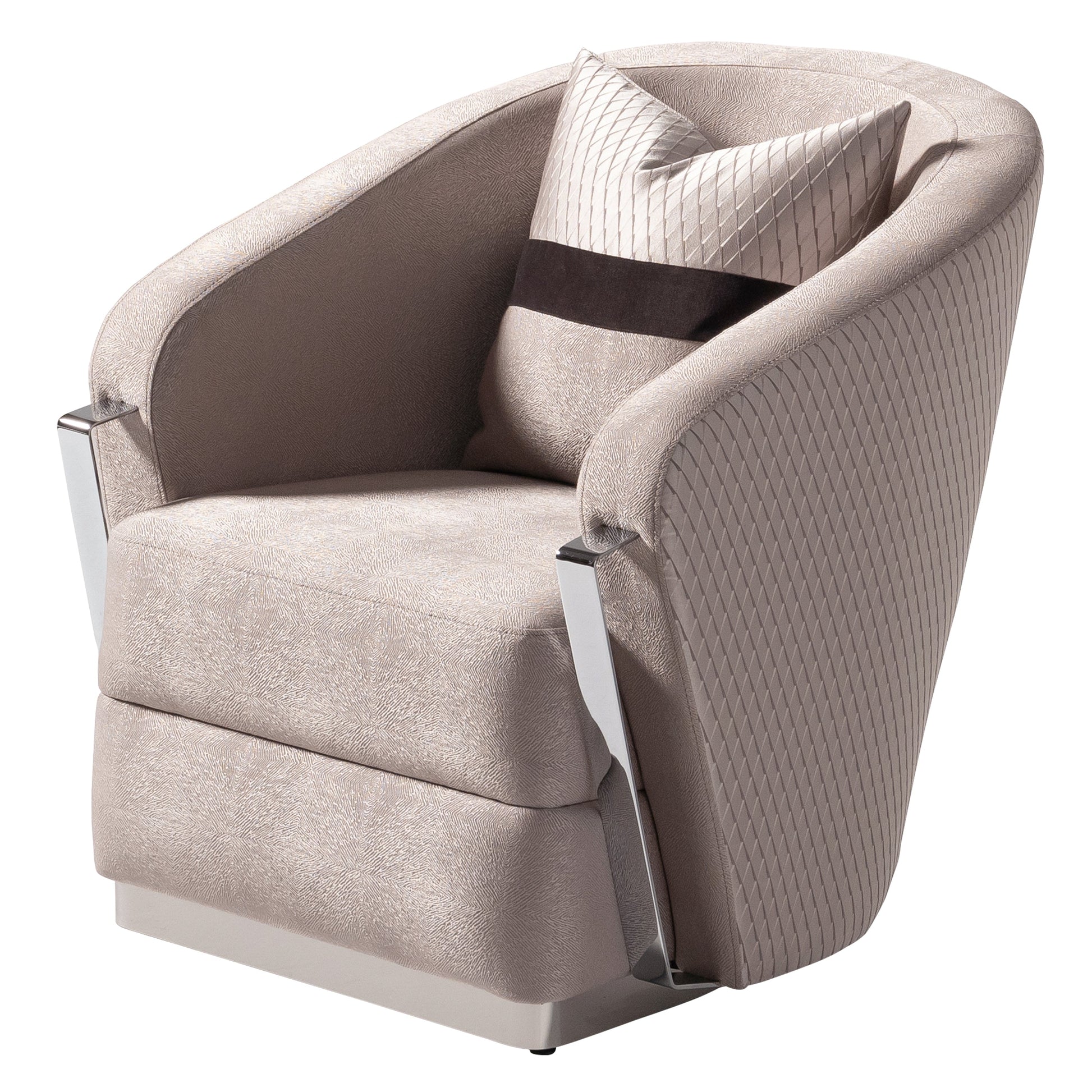 Carmela Silver/Zinc Accent Chair - Ornate Home