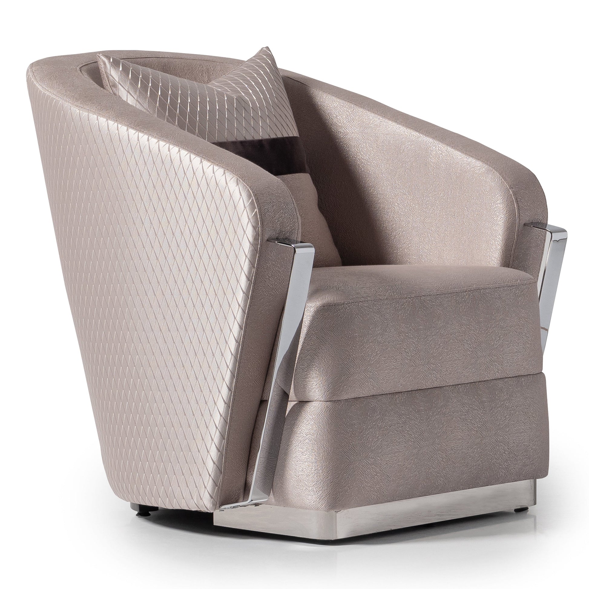 Carmela Silver/Zinc Accent Chair - Ornate Home