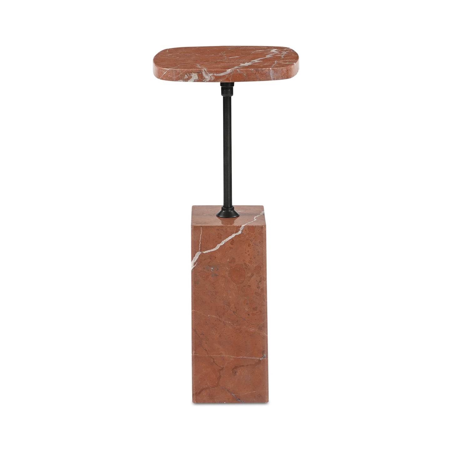 Caro Rosso Alicante Marble Side Table - Ornate Home