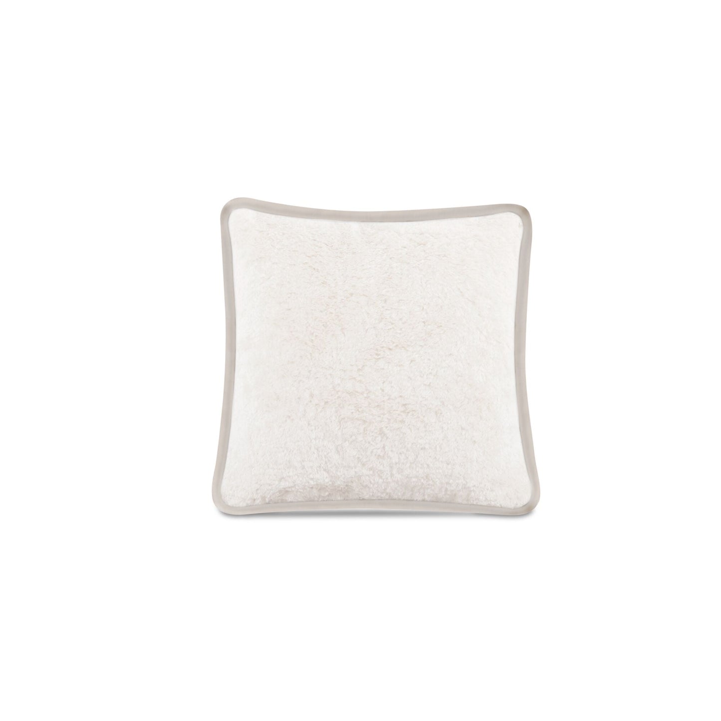 Carr Cream Faux Fur 20-in Cushion - Ornate Home
