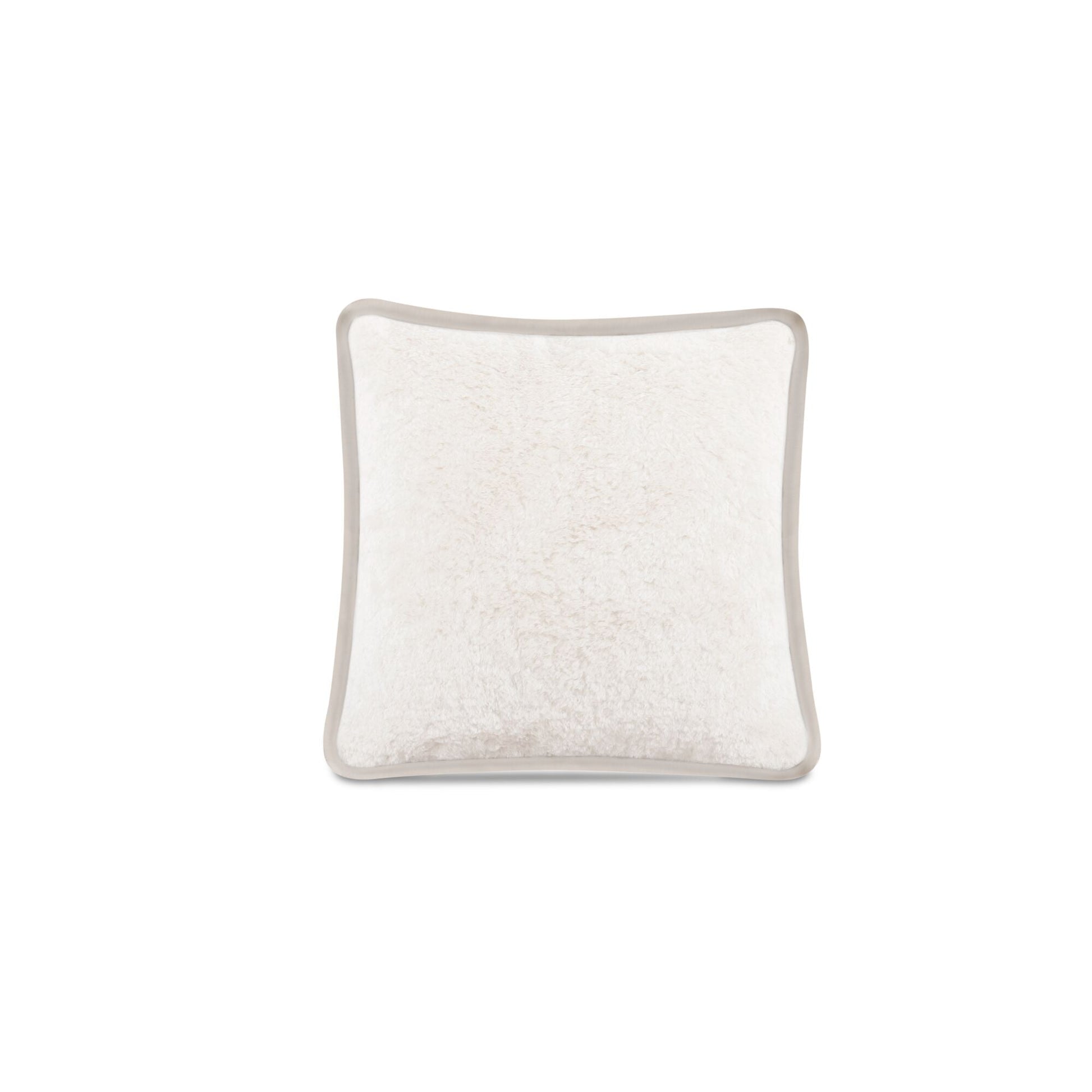 Carr Cream Faux Fur 25-in Cushion - Ornate Home