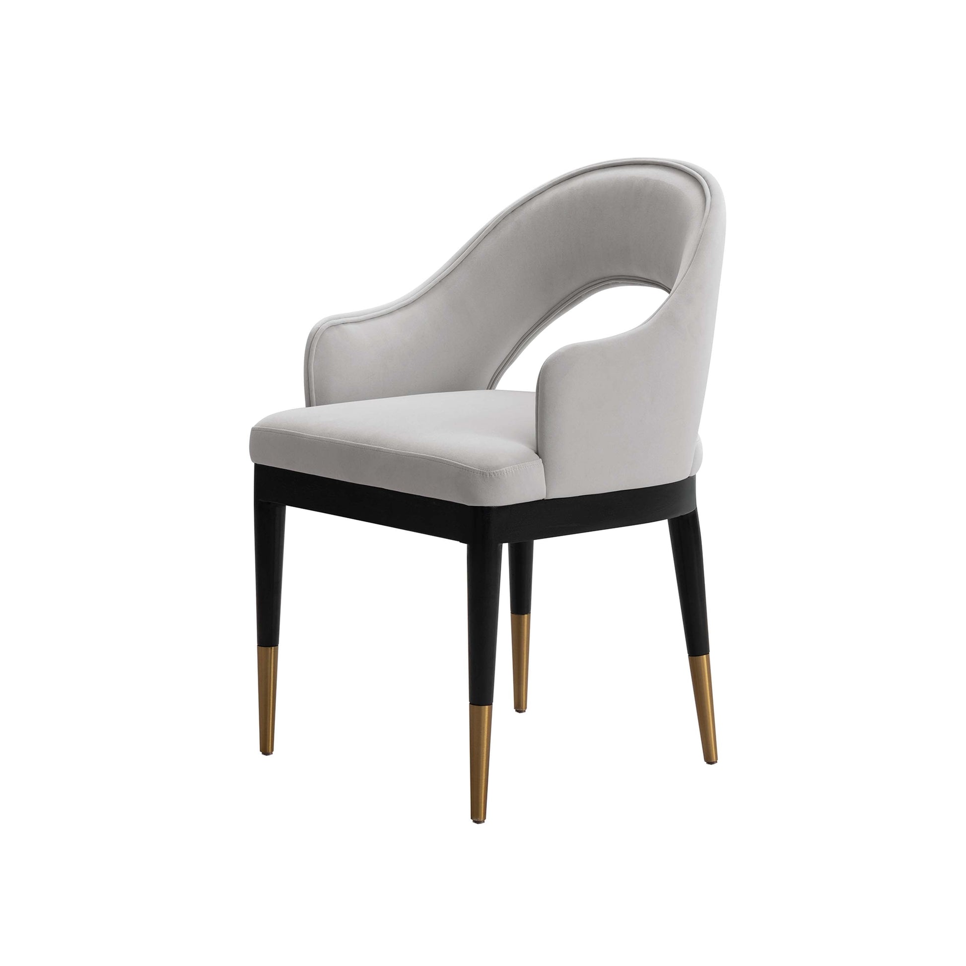 Carrington Dining Armchair in Light Grey - Ornate Home