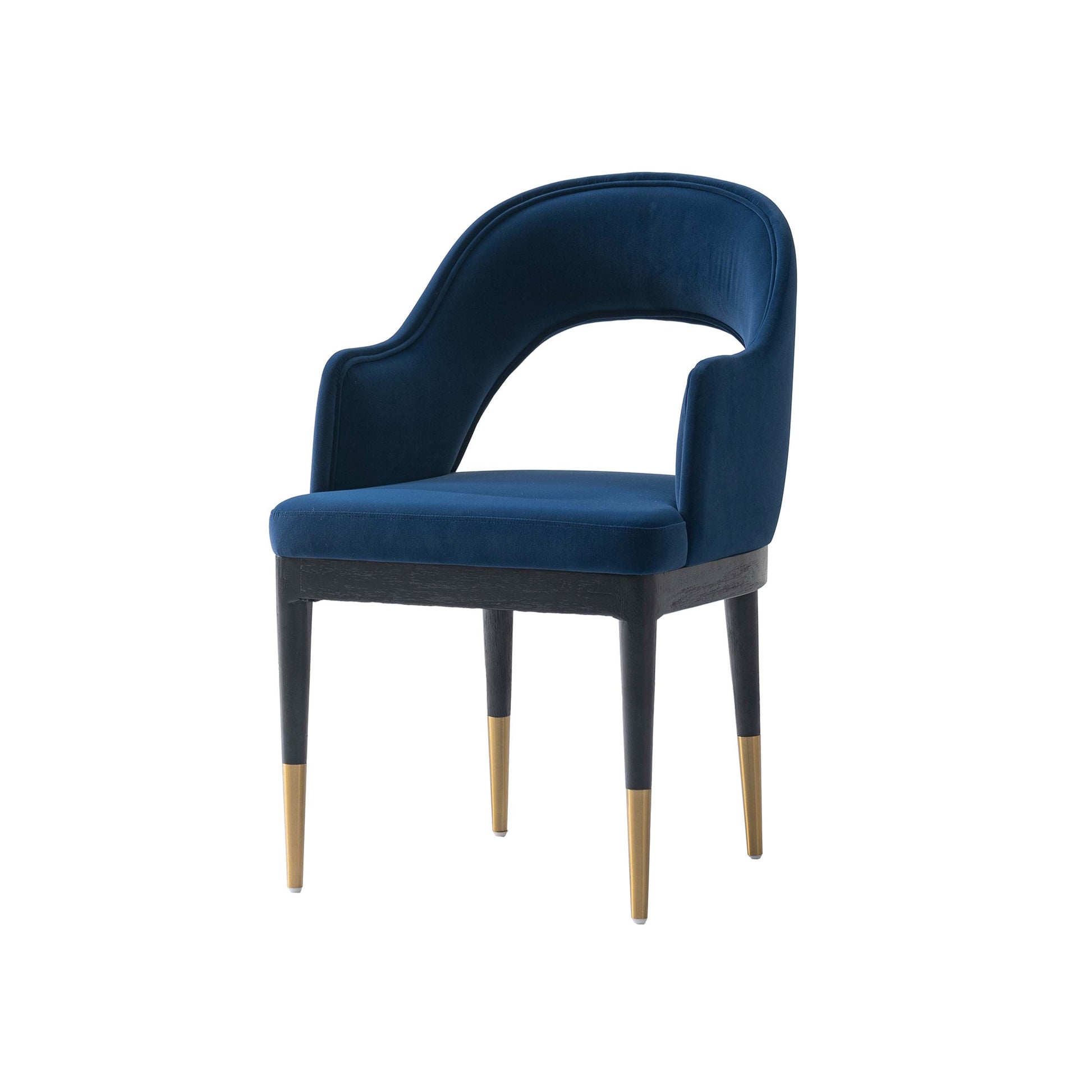 Carrington Dining Armchair in Midnight Blue (set of 2) - Ornate Home