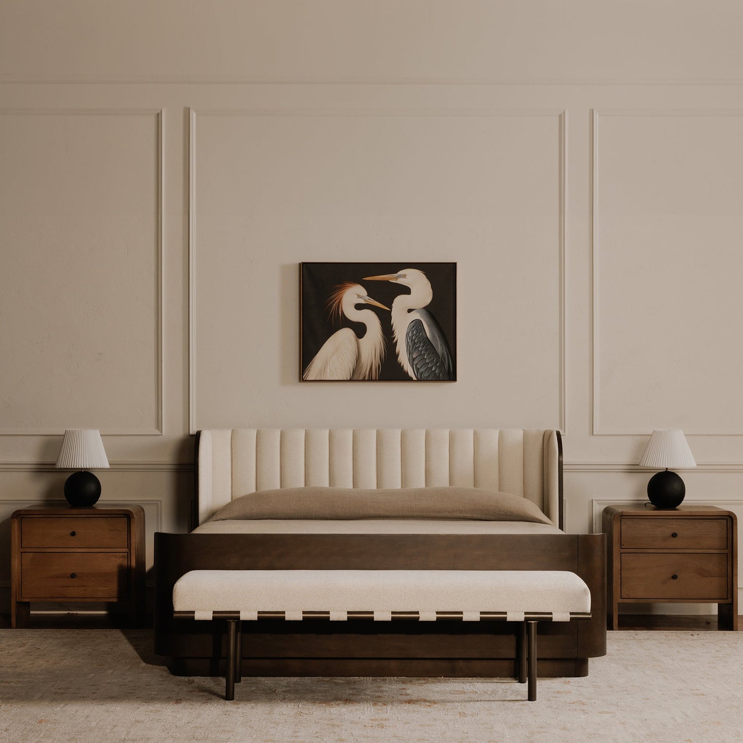 Carson Beige Dining Bench - Ornate Home